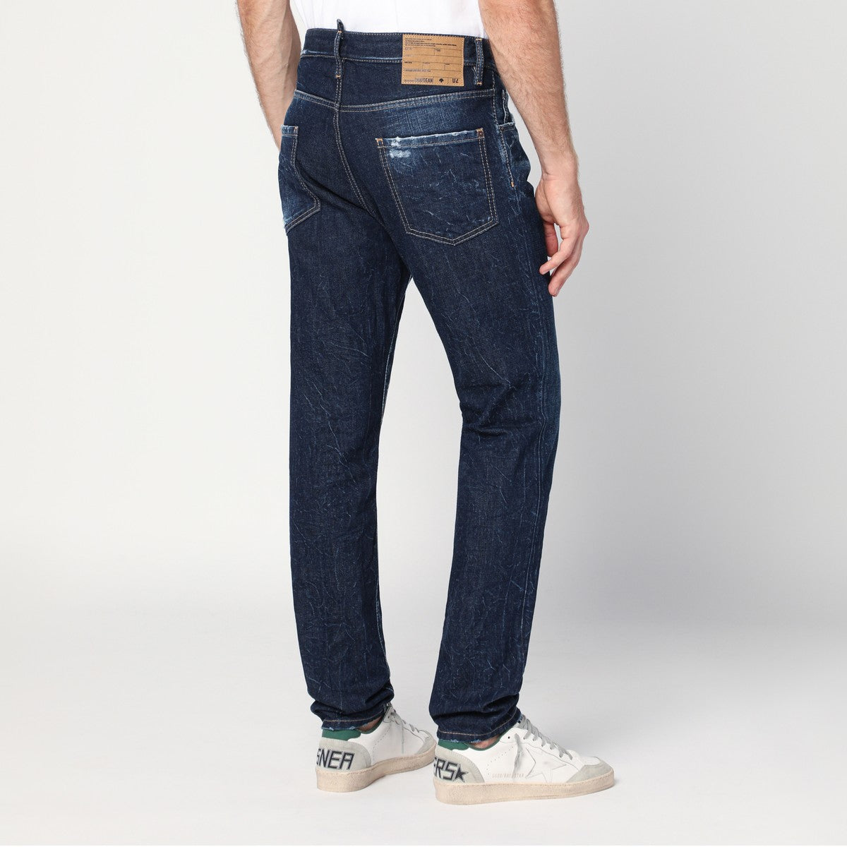 Magliano X D2 Slim navy blue washed-effect jeans Magliano X D2
