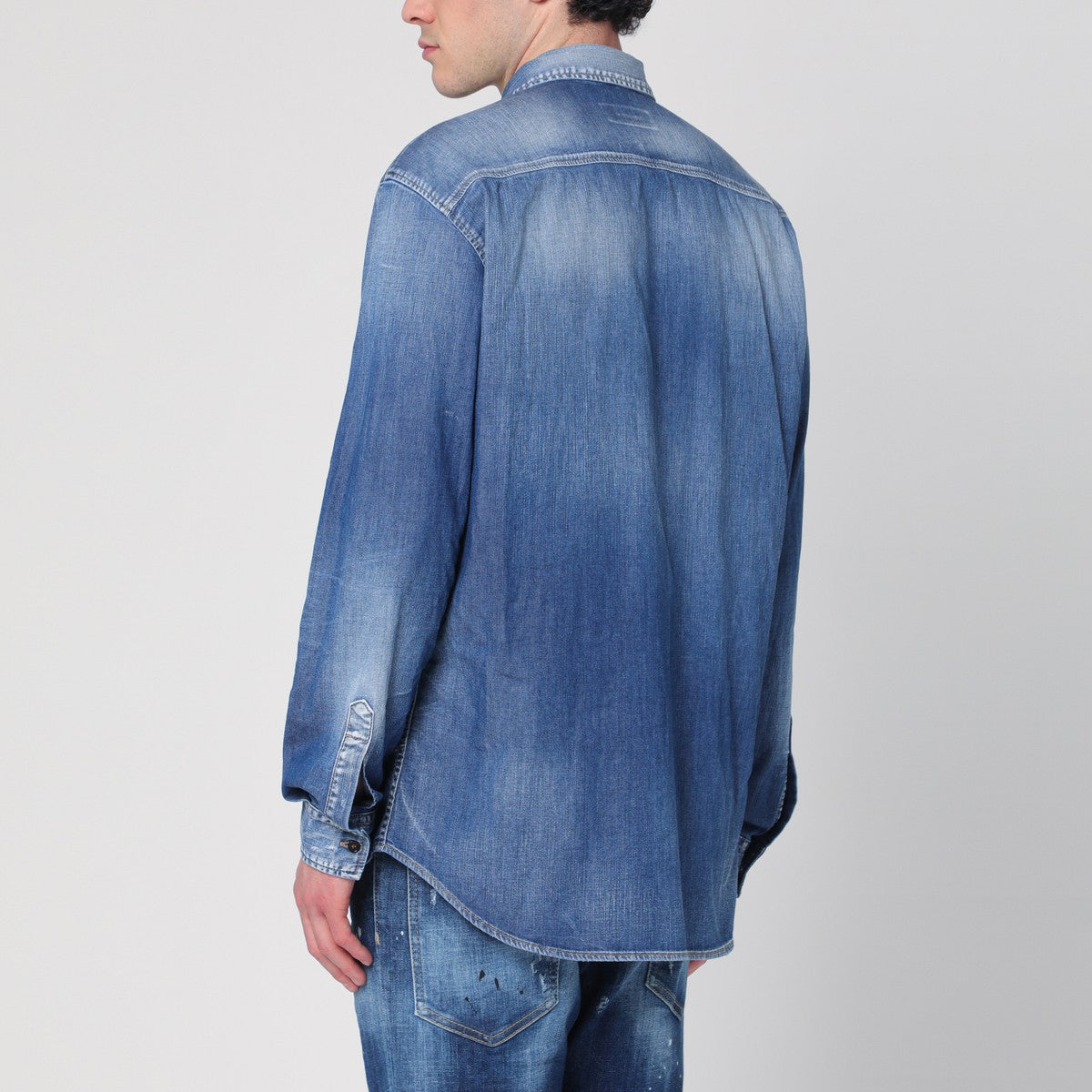 Dsquared2 Blue washed denim shirt Dsquared2