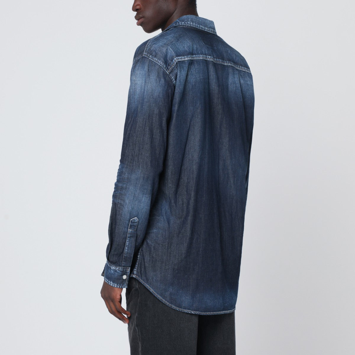 Dsquared2 Dan shirt in washed blue denim Dsquared2