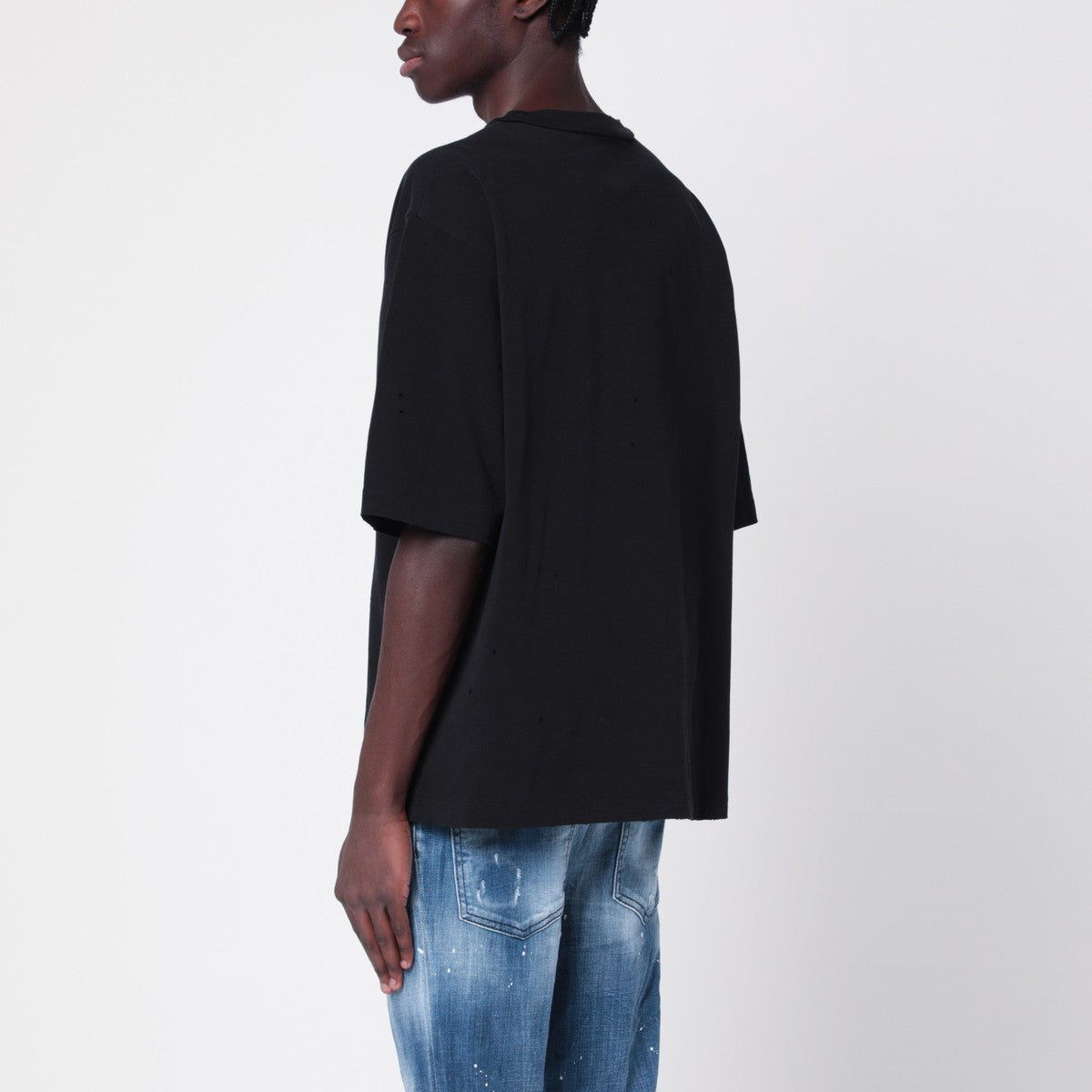 Dsquared2 Black cotton T-shirt with logo Dsquared2