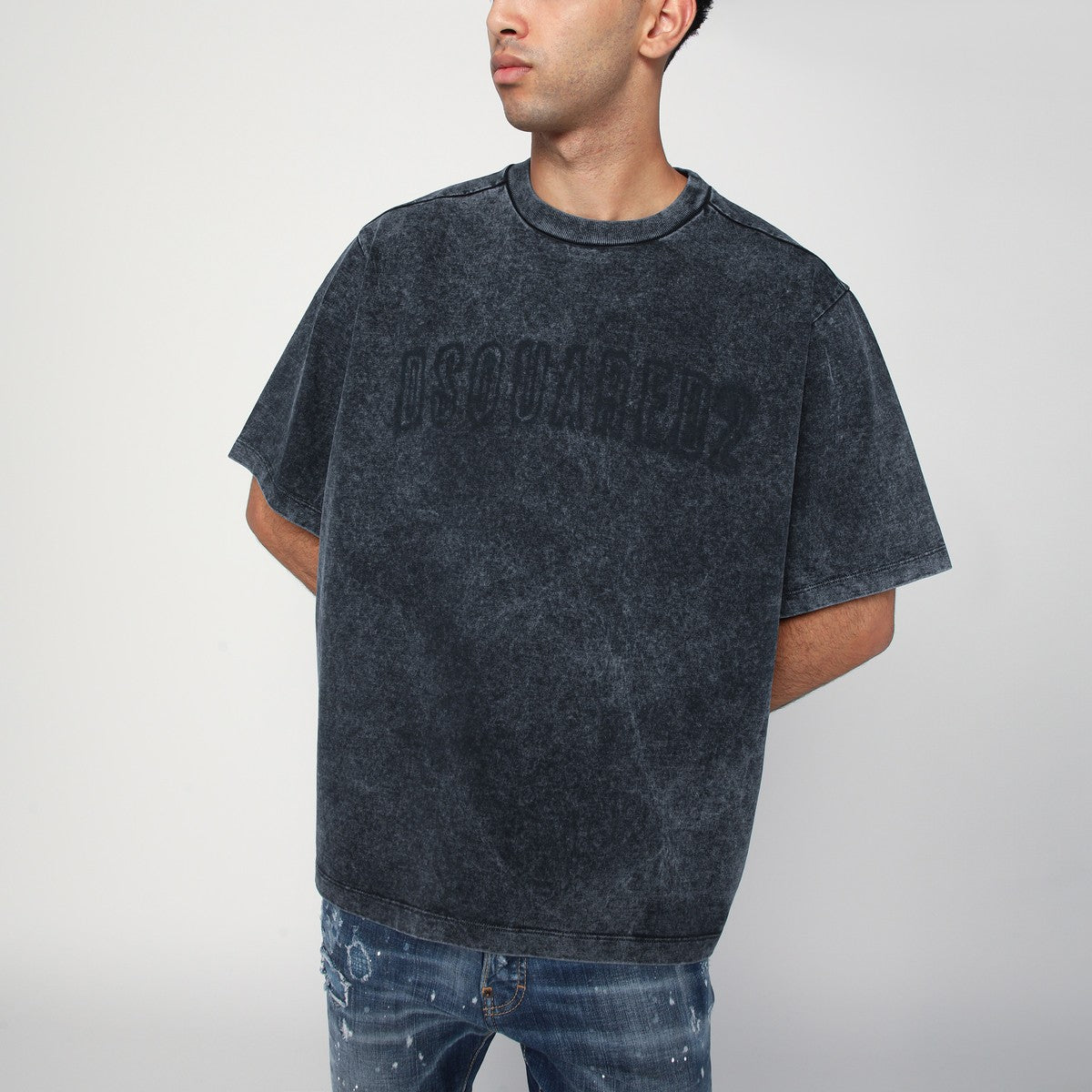 Dsquared2 Washed grey T-shirt with logo Dsquared2