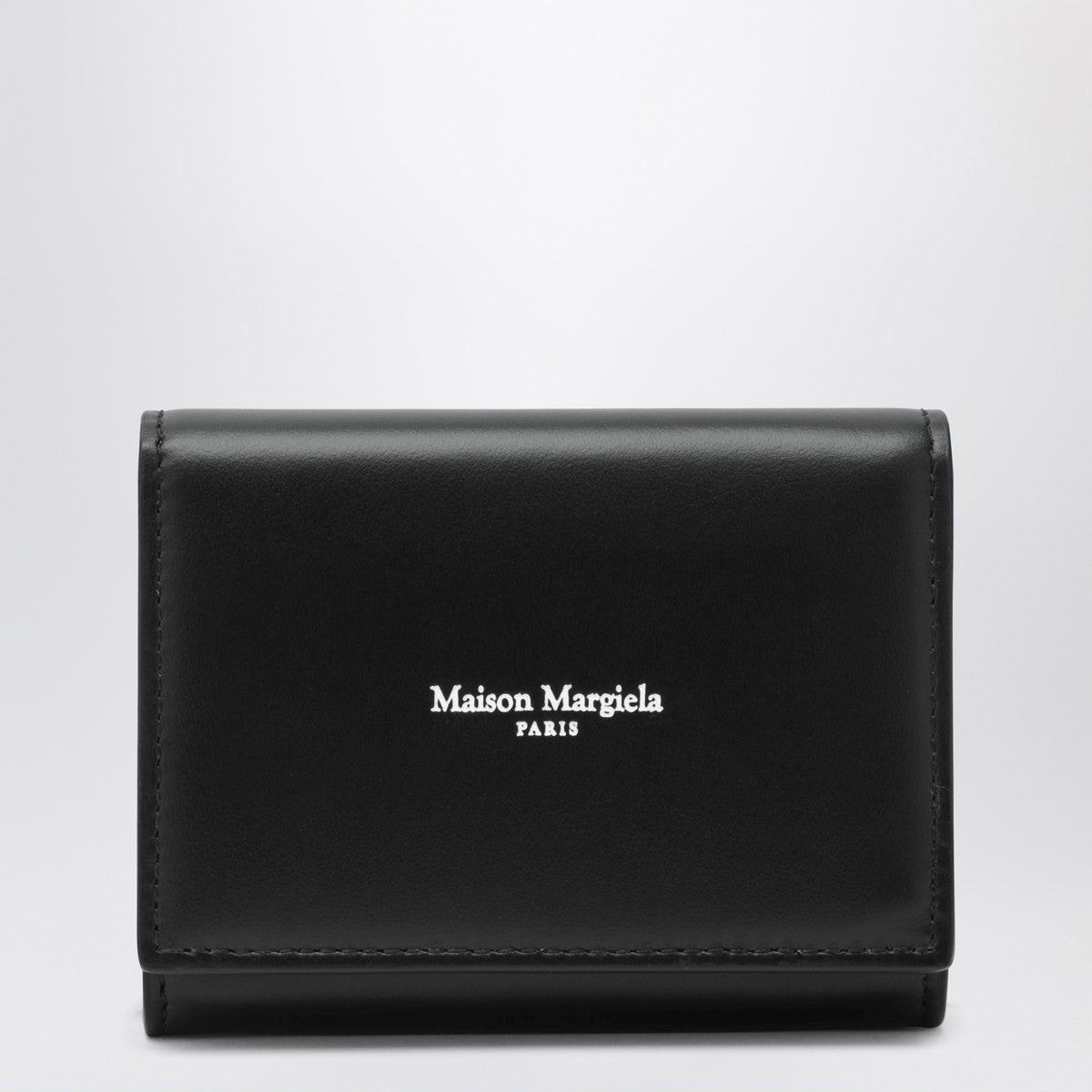 Maison Margiela Compact black wallet with logo Maison Margiela