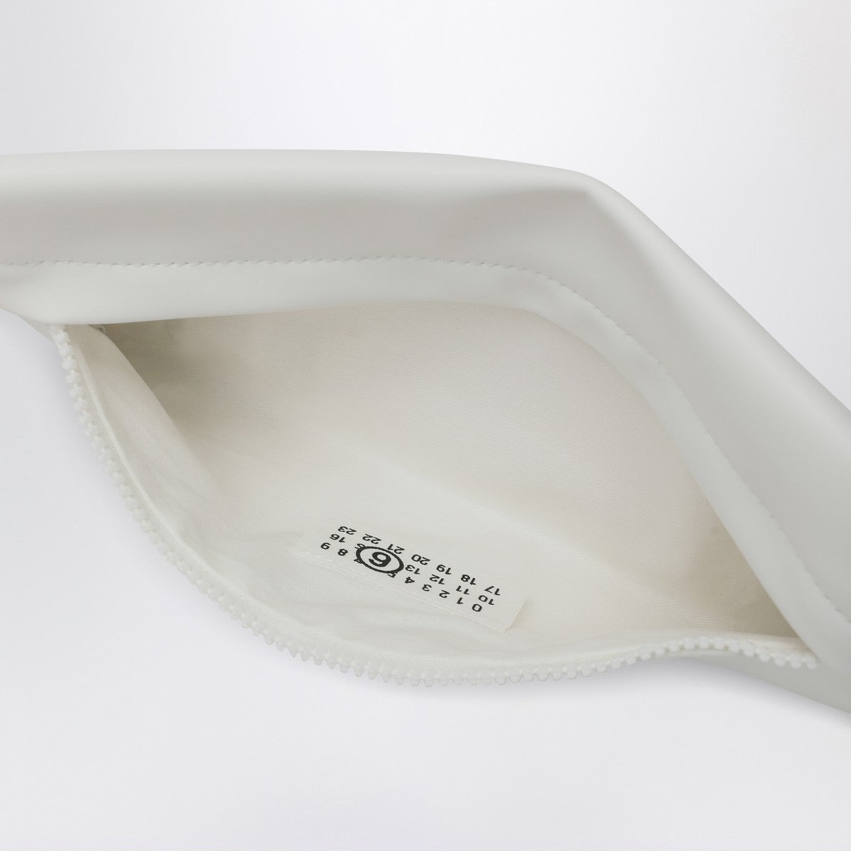 MM6 Maison Margiela White fabric clutch numeric MM6 Maison Margiela
