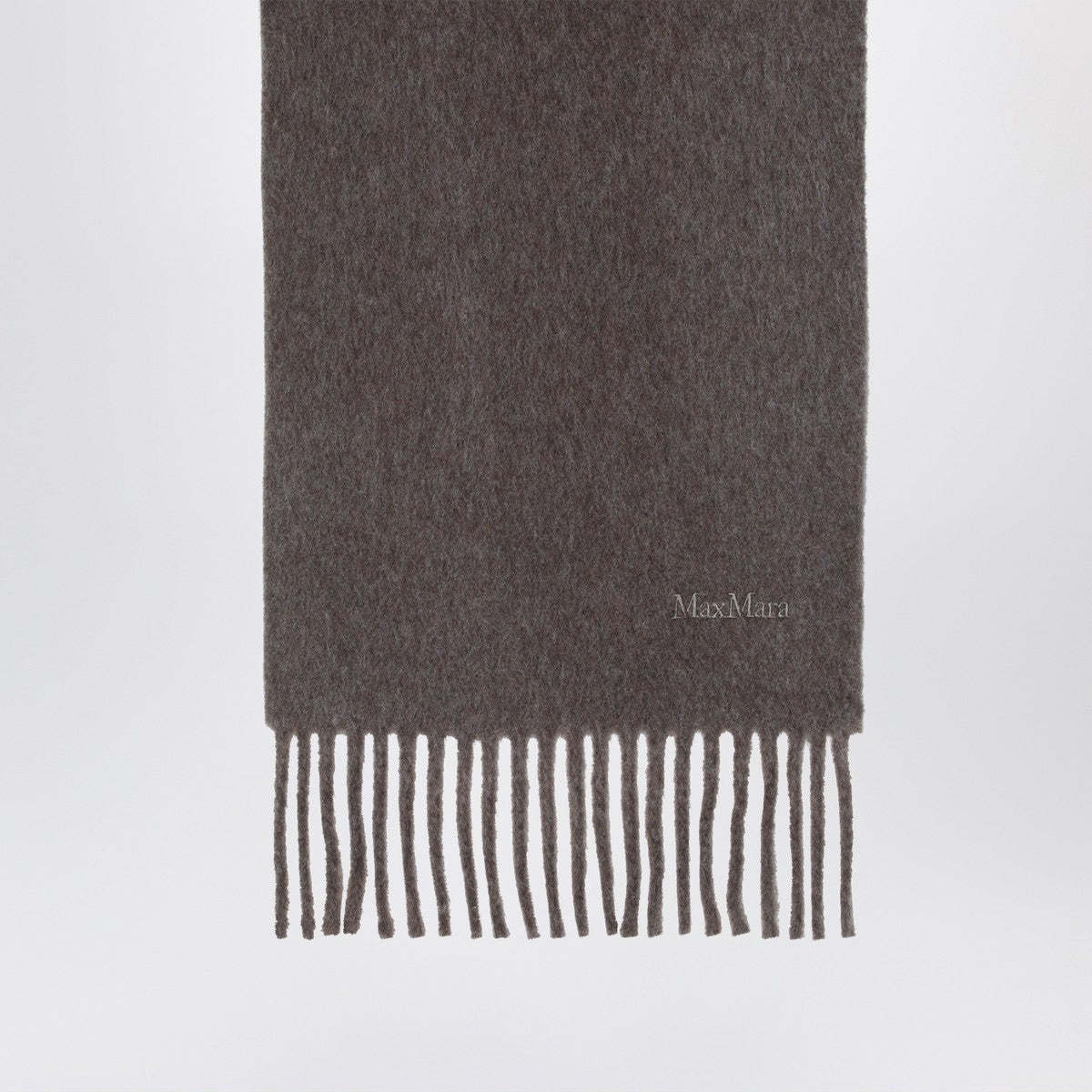 Max Mara Wool Scarf in Dove Grey Max Mara