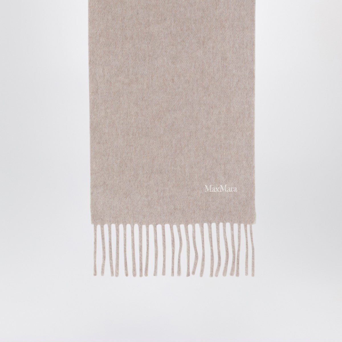 Max Mara Wool Scarf in Beige Max Mara