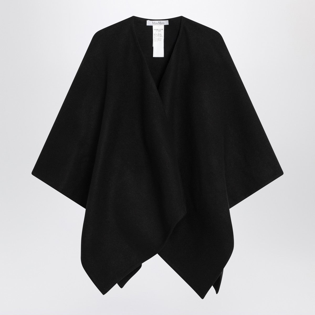 Max Mara Black alpaca and wool cape Max Mara