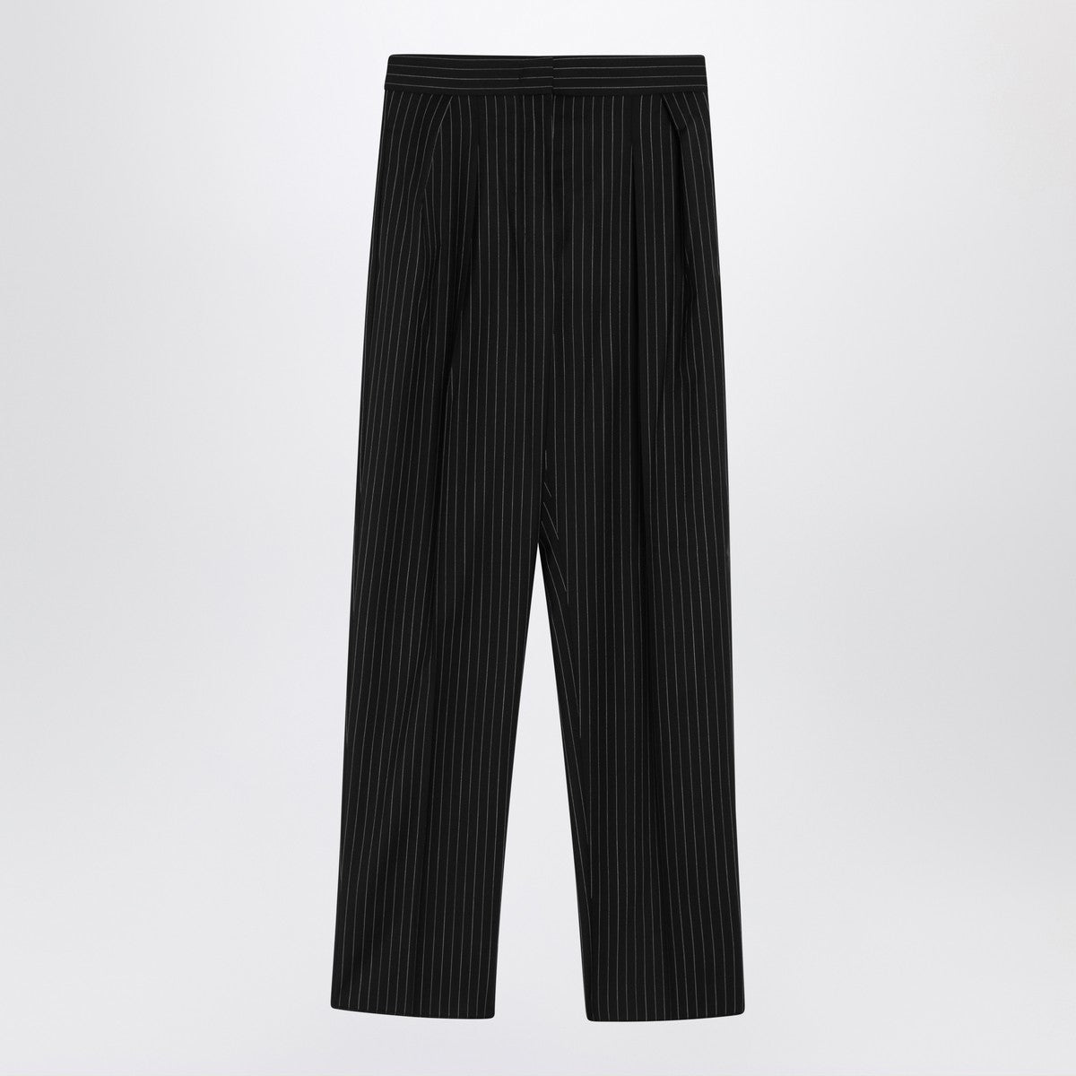 Max Mara Black pinstriped wool trousers Max Mara
