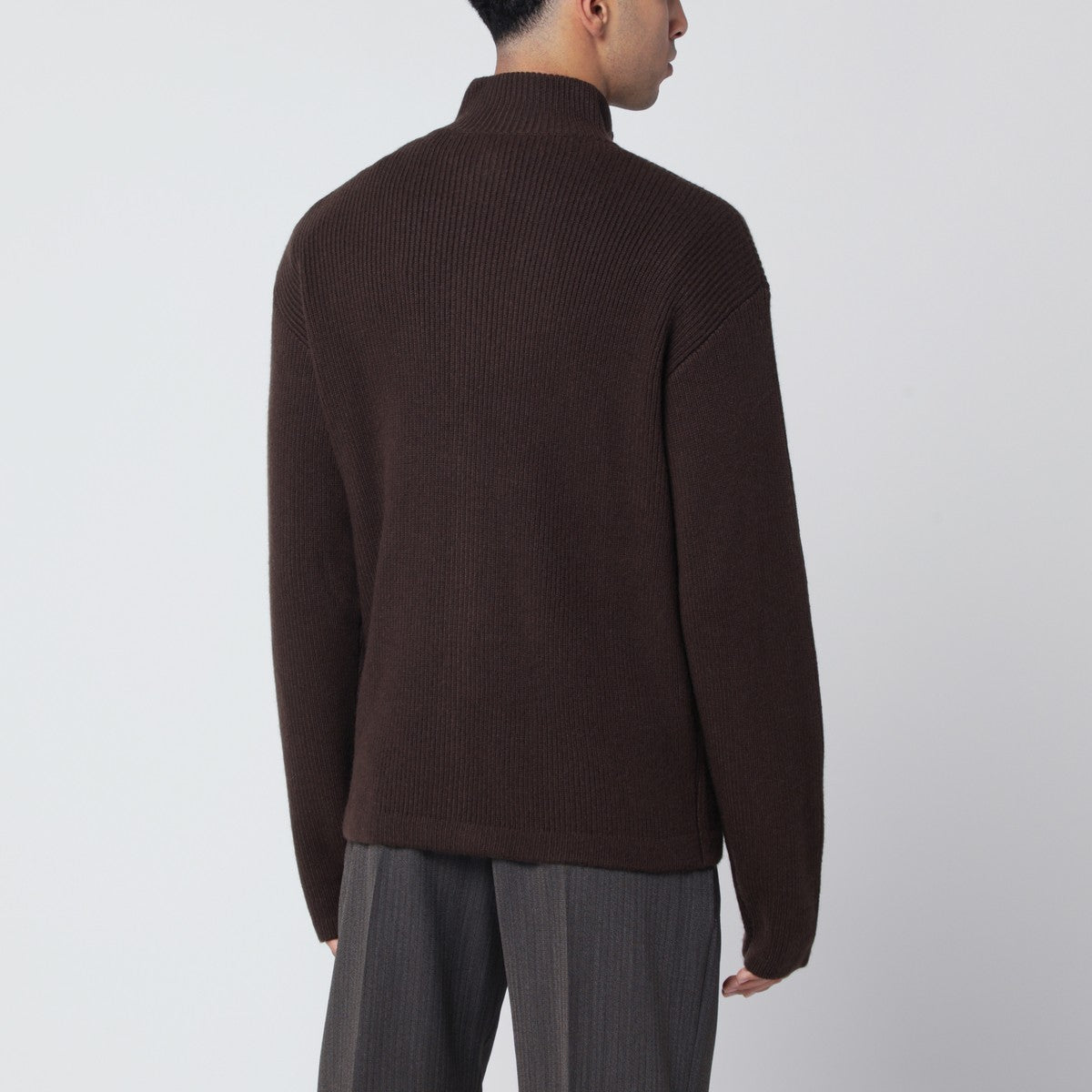 Soft Goat Brown wool and cashmere cardigan