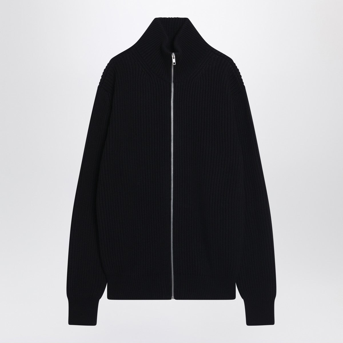 MM6 Maison Margiela Black cotton zip-up cardigan MM6 Maison Margiela