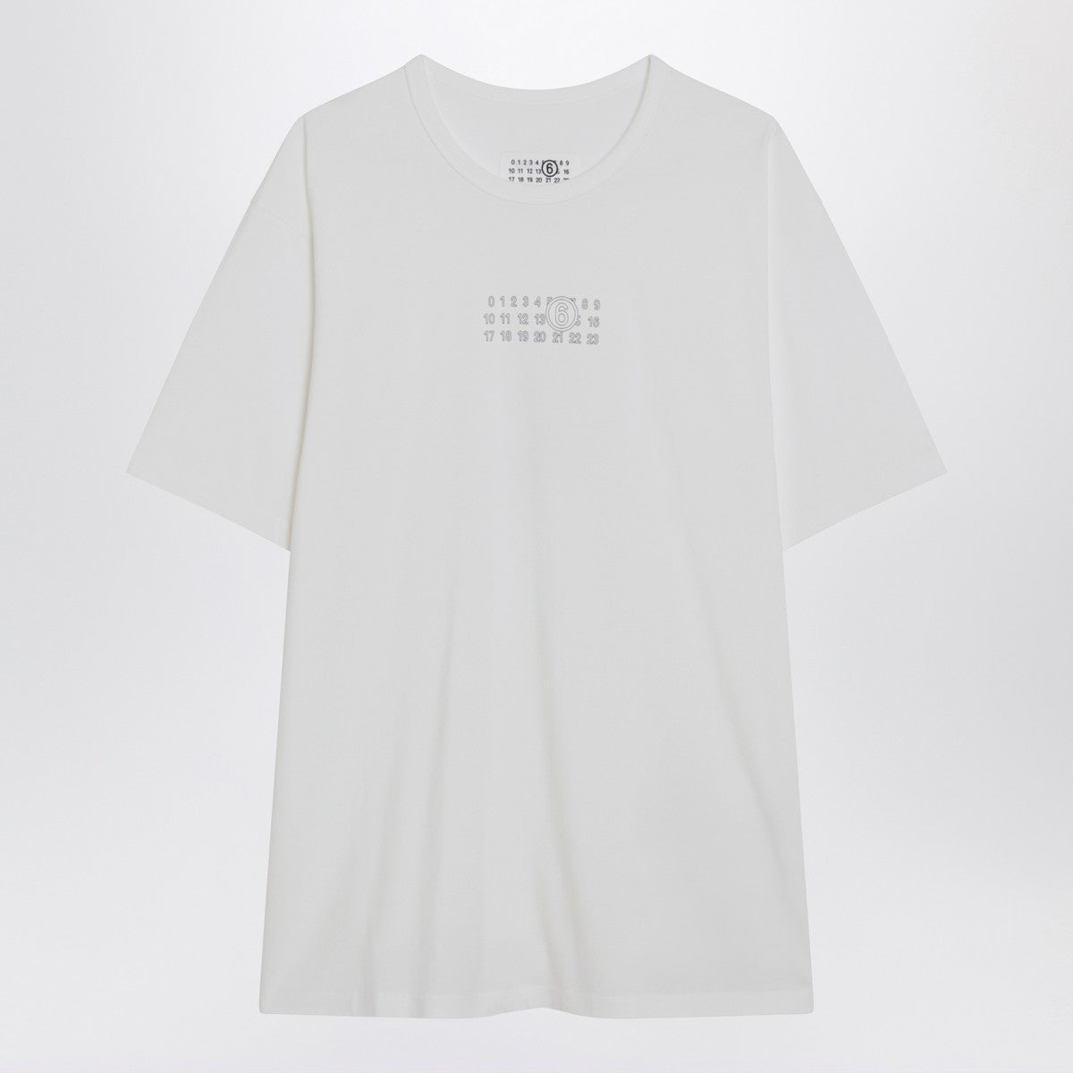 MM6 Maison Margiela White Numeric Signature T-shirt MM6 Maison Margiela