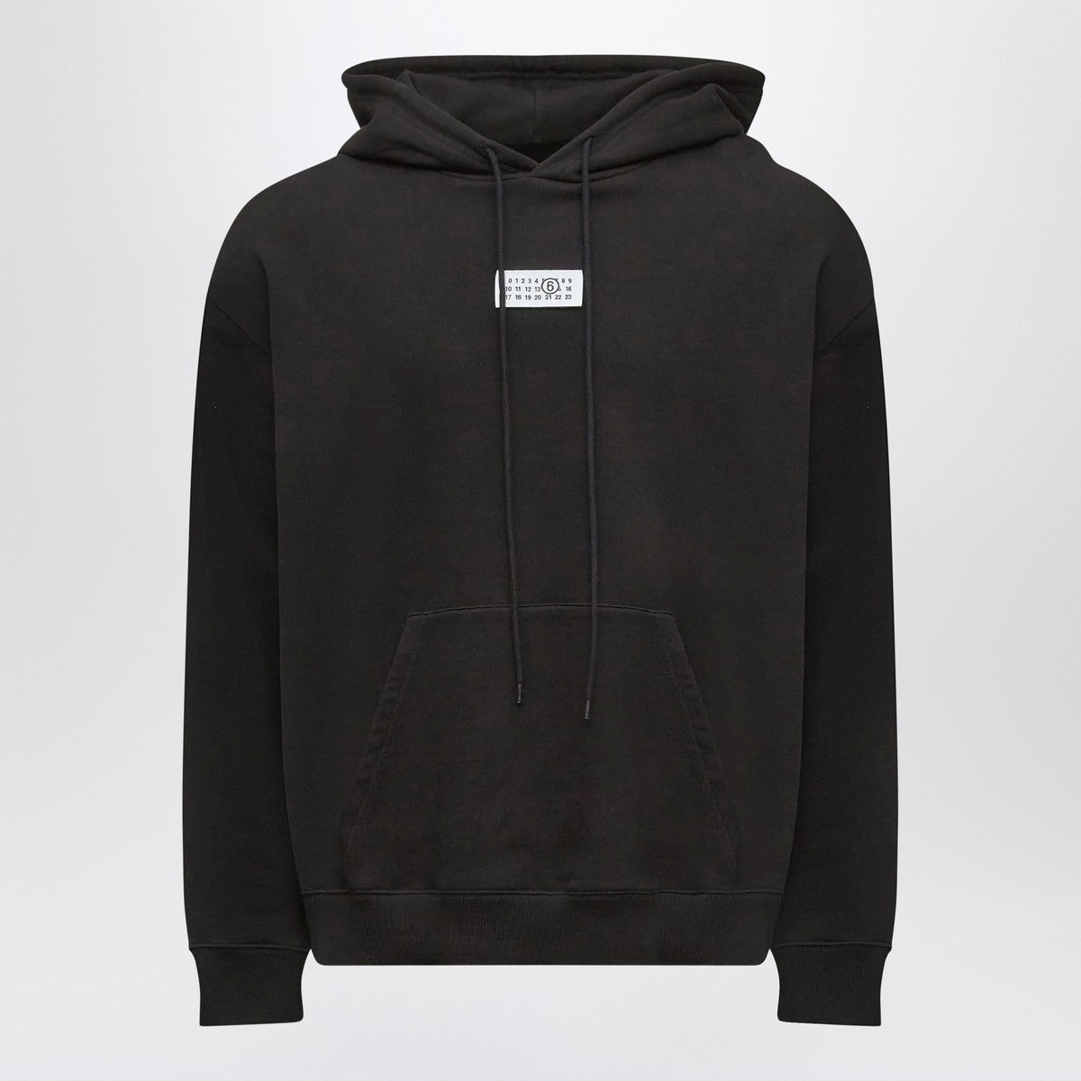 MM6 Maison Margiela Black Numeric cotton hoodie MM6 Maison Margiela