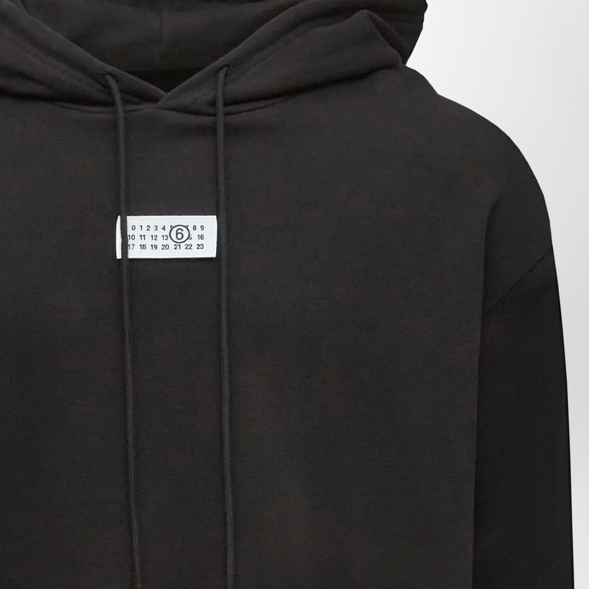 MM6 Maison Margiela Black Numeric cotton hoodie MM6 Maison Margiela