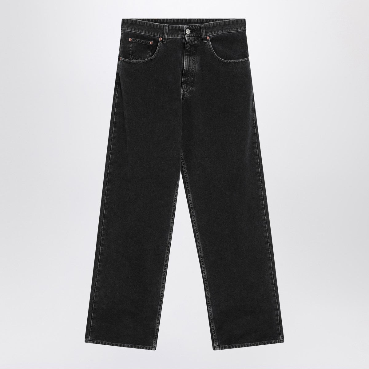 MM6 Maison Margiela Wide jeans in black denim MM6 Maison Margiela