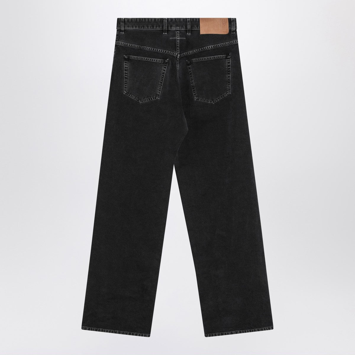 MM6 Maison Margiela Wide jeans in black denim MM6 Maison Margiela