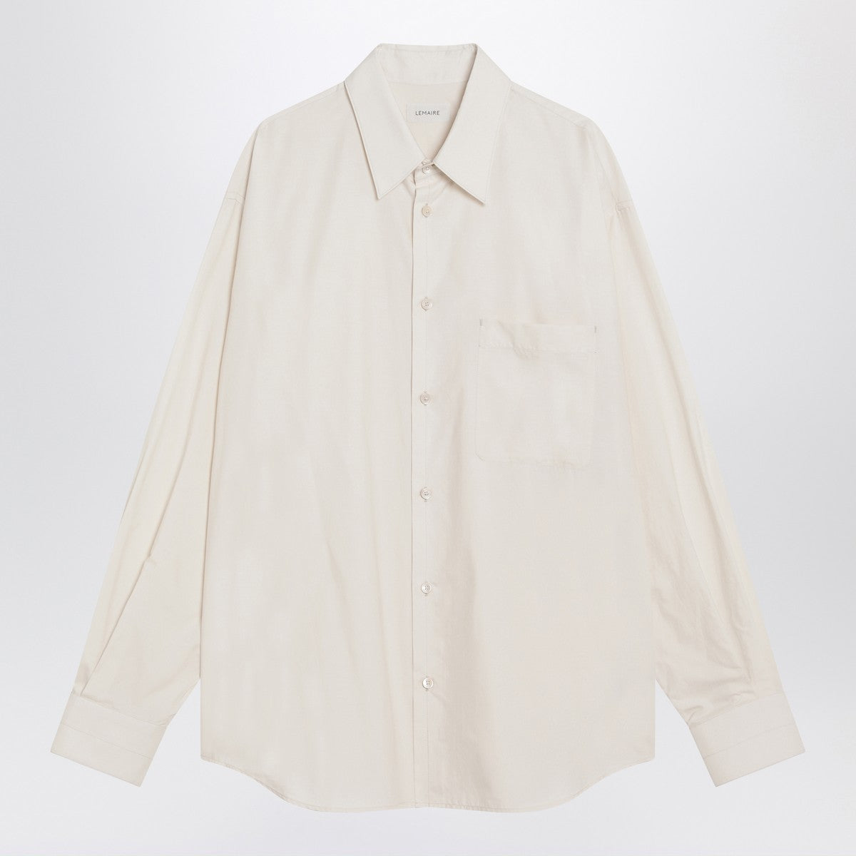 LEMAIRE Ivory cotton and silk shirt Lemaire