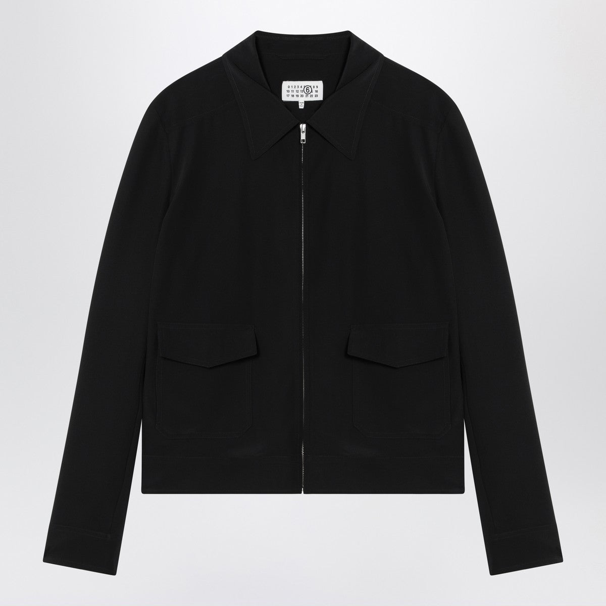 MM6 Maison Margiela Black zip-up silk jacket MM6 Maison Margiela