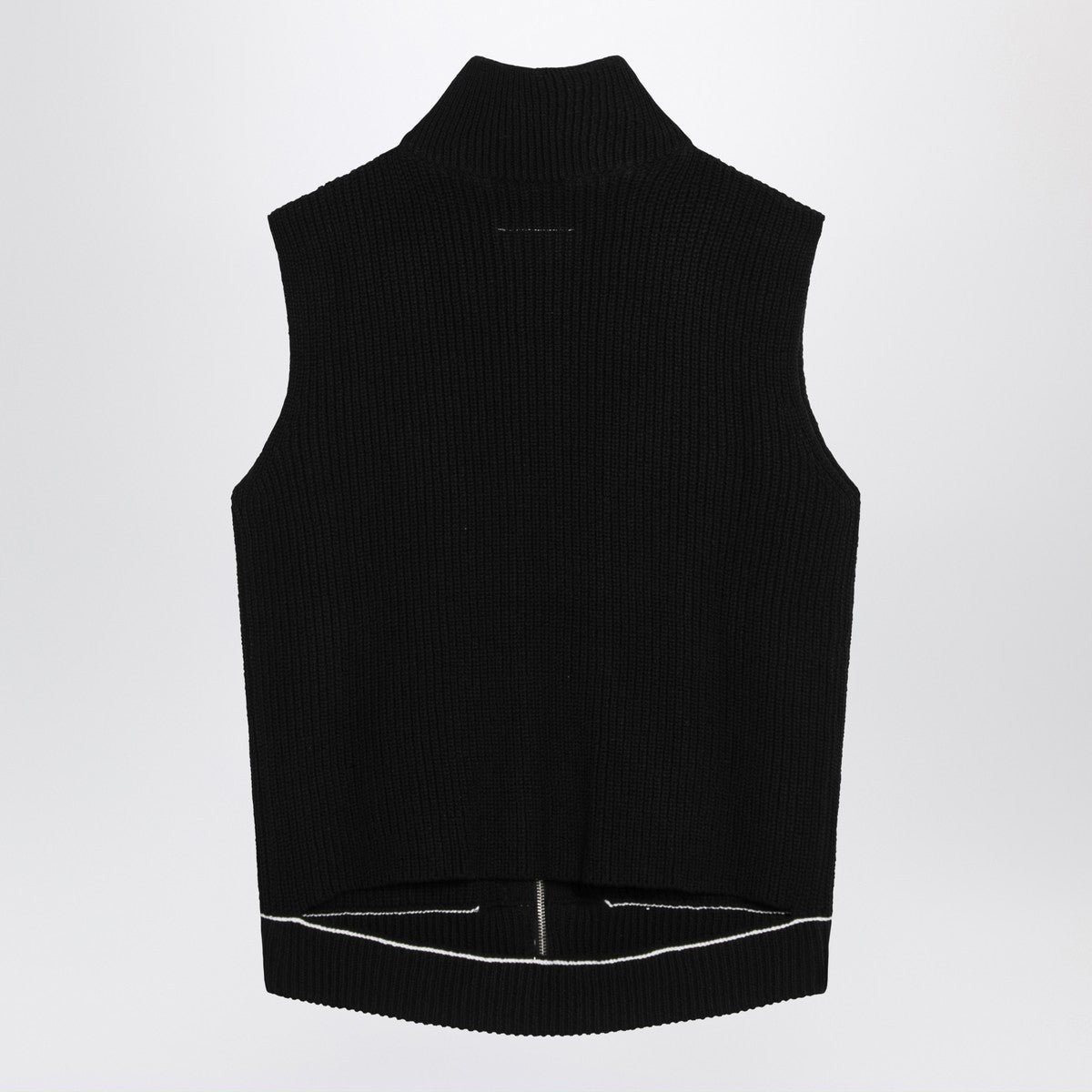 MM6 Maison Margiela Vest with zip black in cotton blend MM6 Maison Margiela