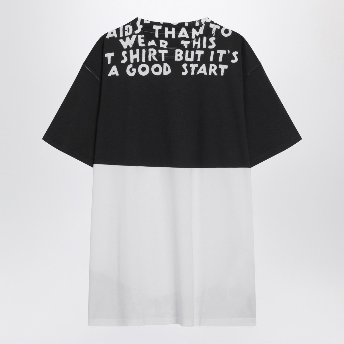 MM6 Maison Margiela White/black cotton AIDS T-shirt MM6 Maison Margiela