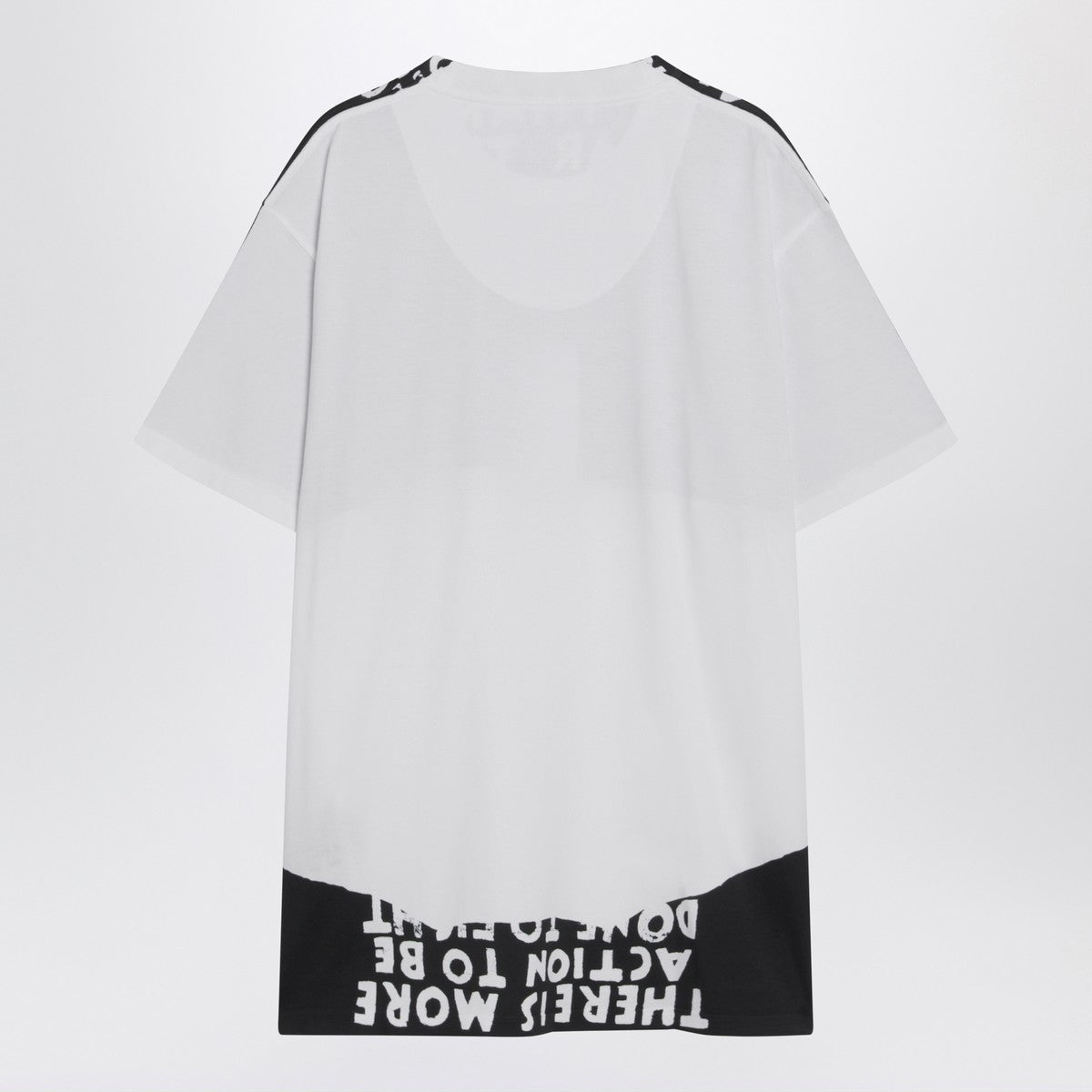MM6 Maison Margiela White/black cotton AIDS T-shirt MM6 Maison Margiela