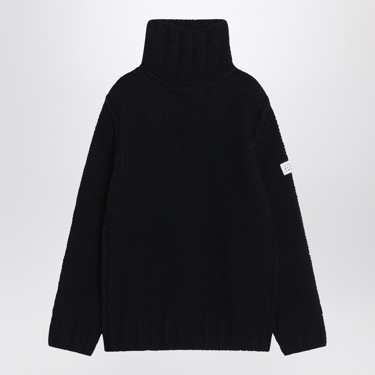 MM6 Maison Margiela Black wool turtleneck sweater MM6 Maison Margiela