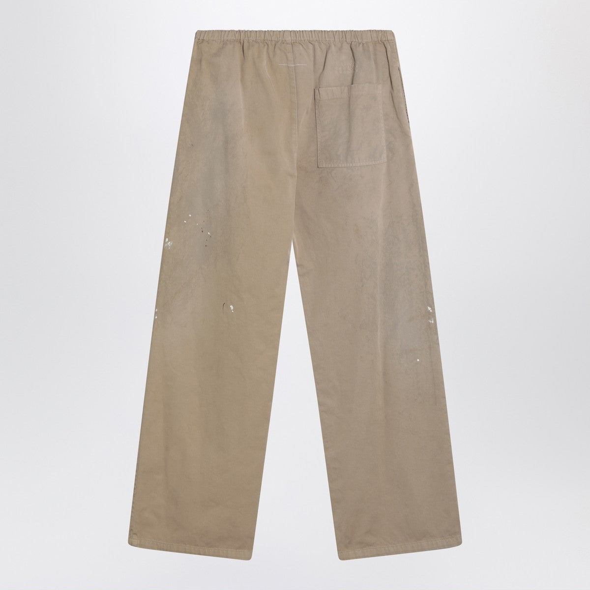 MM6 Maison Margiela Wide beige trousers with brushstrokes MM6 Maison Margiela