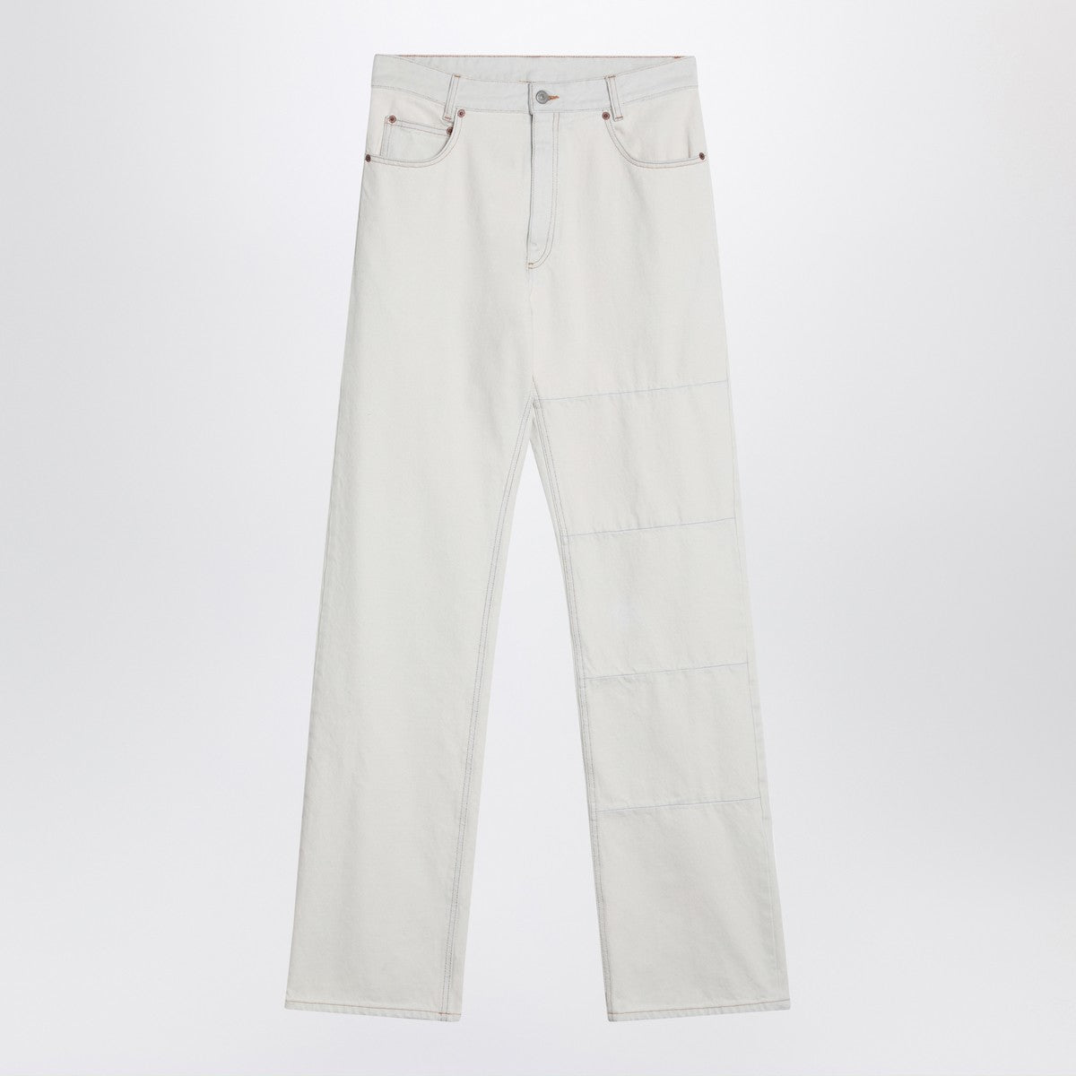 MM6 Maison Margiela White jeans with patches MM6 Maison Margiela