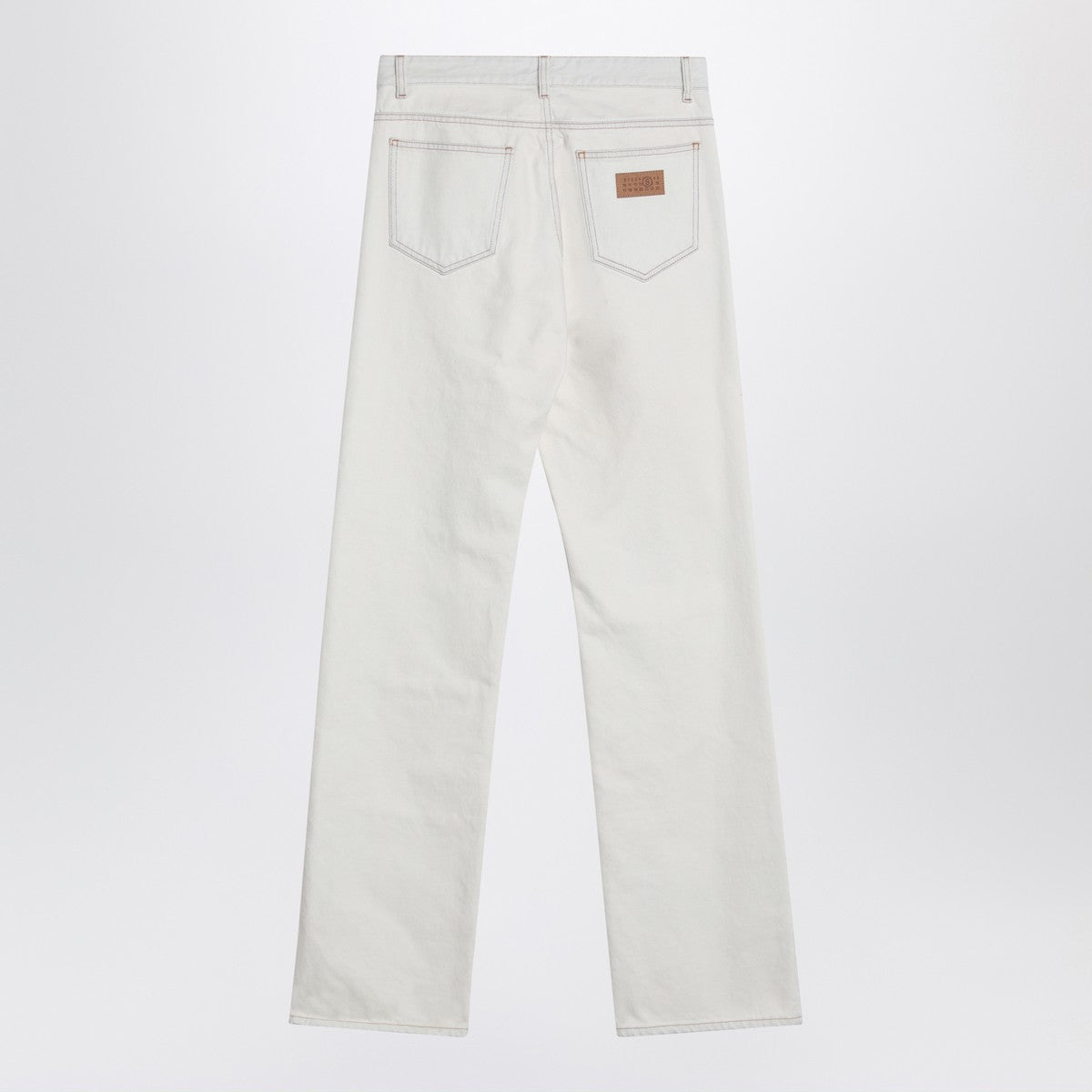 MM6 Maison Margiela White jeans with patches MM6 Maison Margiela