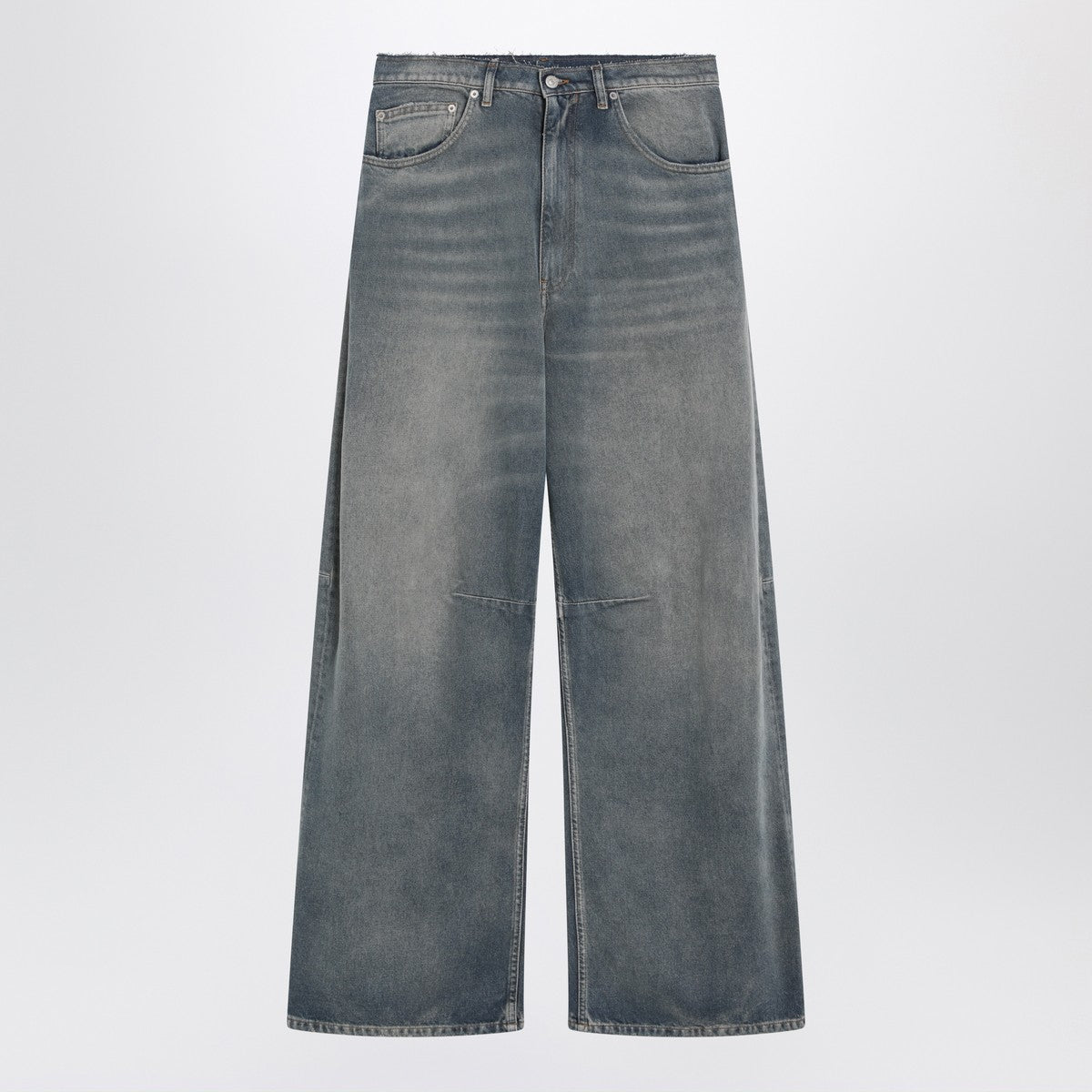 MM6 Maison Margiela Wide-leg washed blue denim jeans MM6 Maison Margiela