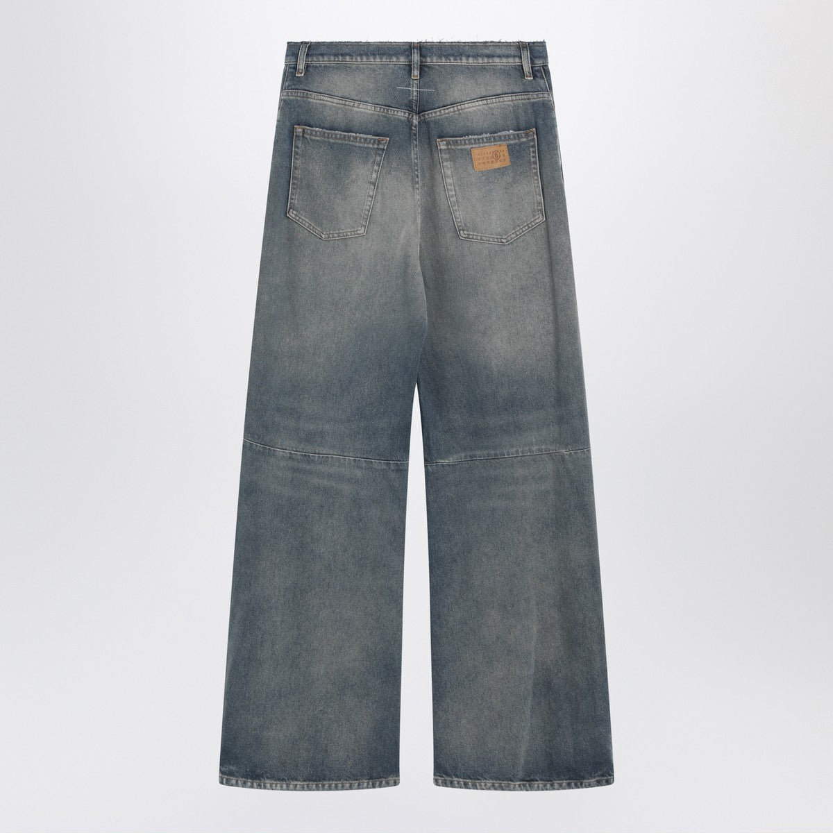 MM6 Maison Margiela Wide-leg washed blue denim jeans MM6 Maison Margiela