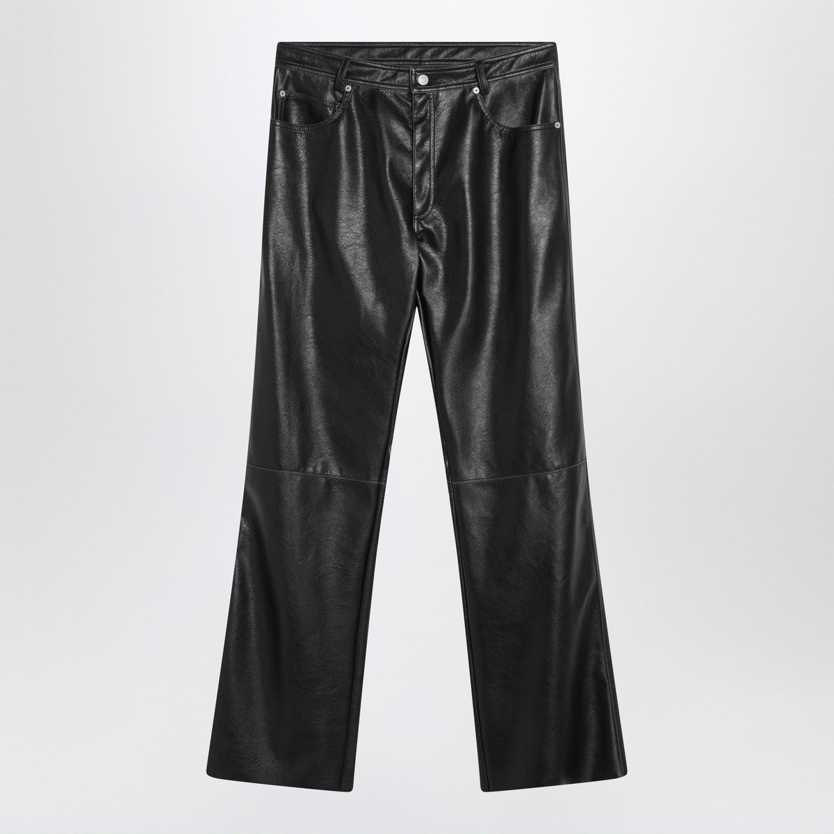 MM6 Maison Margiela Black faux leather trousers MM6 Maison Margiela