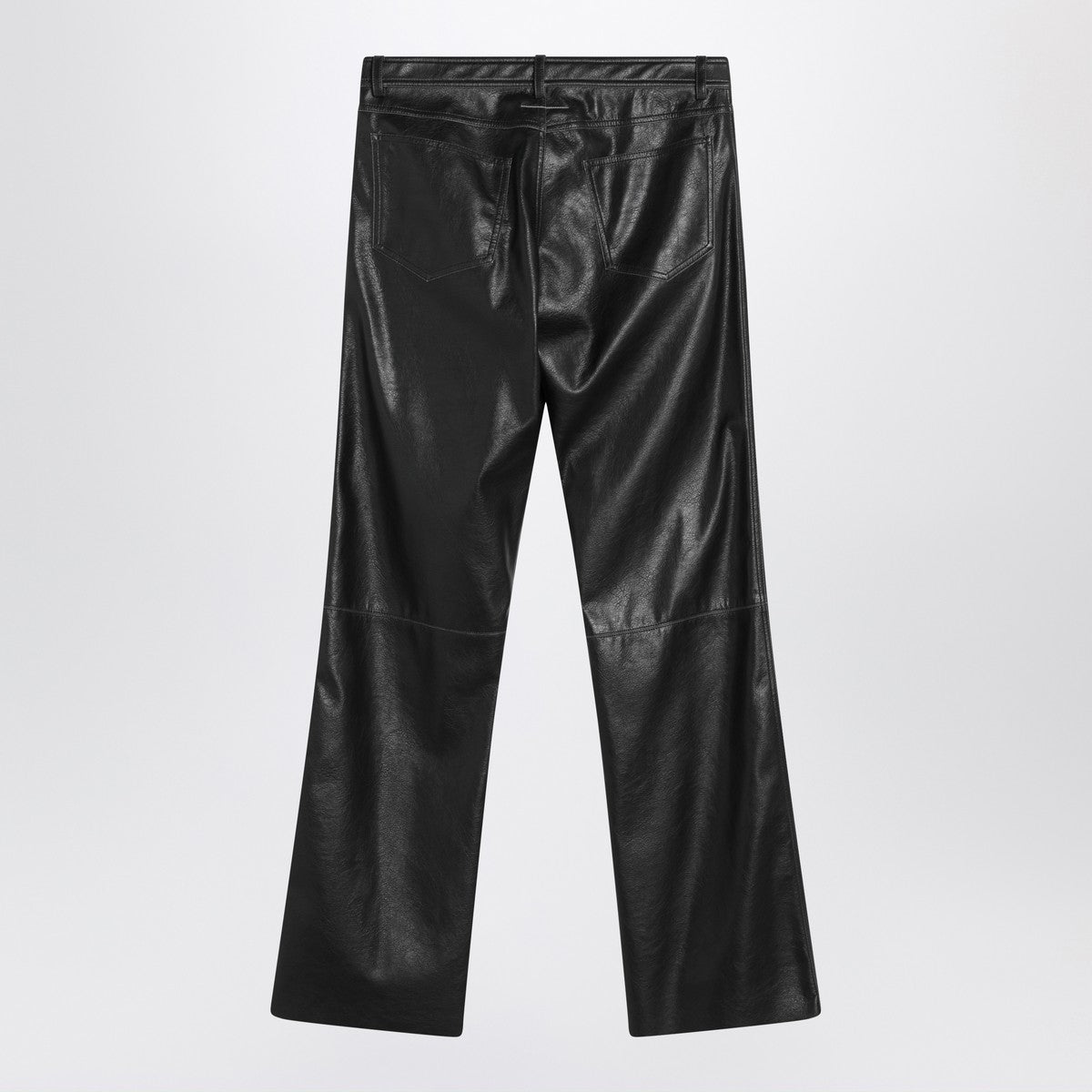 MM6 Maison Margiela Black faux leather trousers MM6 Maison Margiela