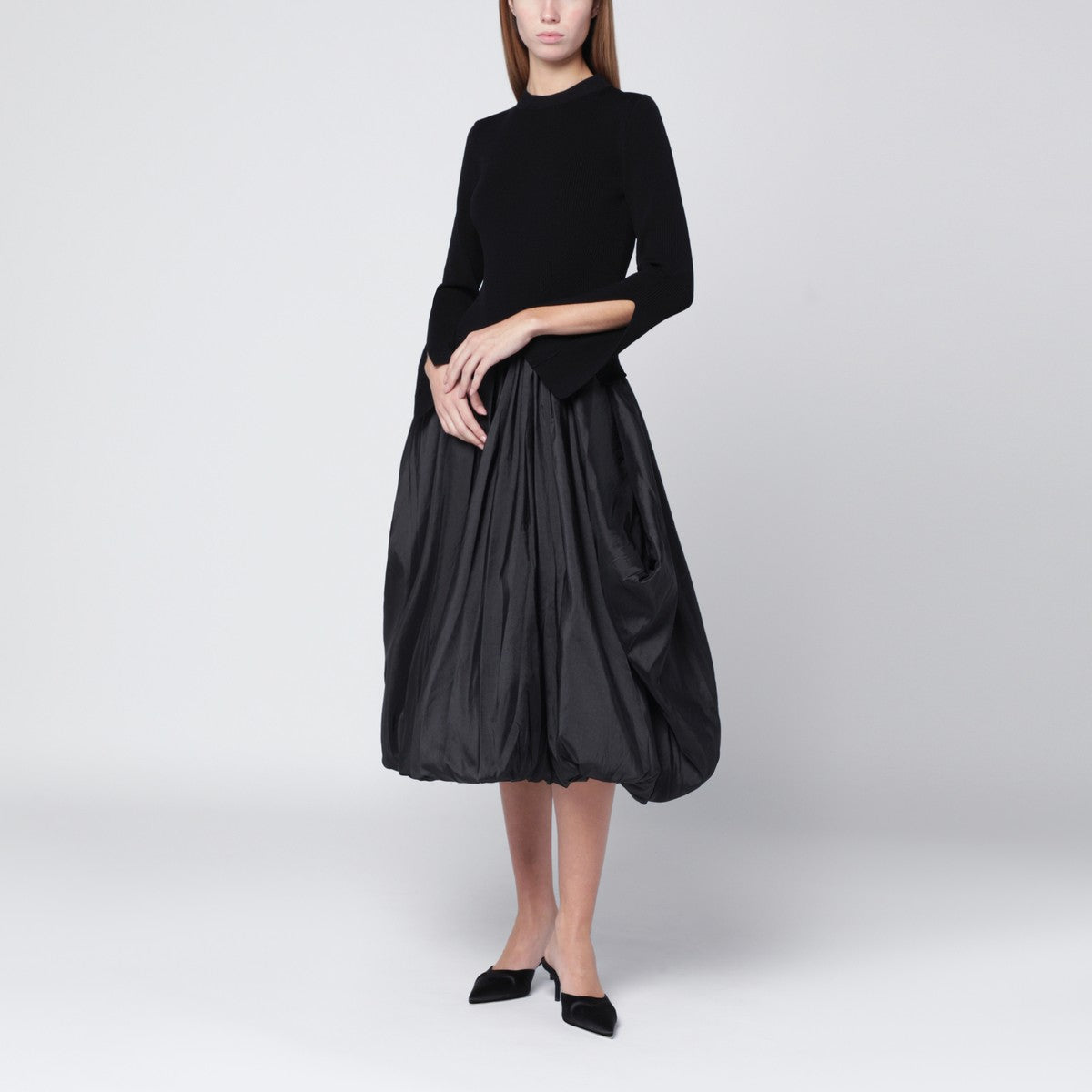 SIMKHAI Black Kenlie midi dress SIMKHAI