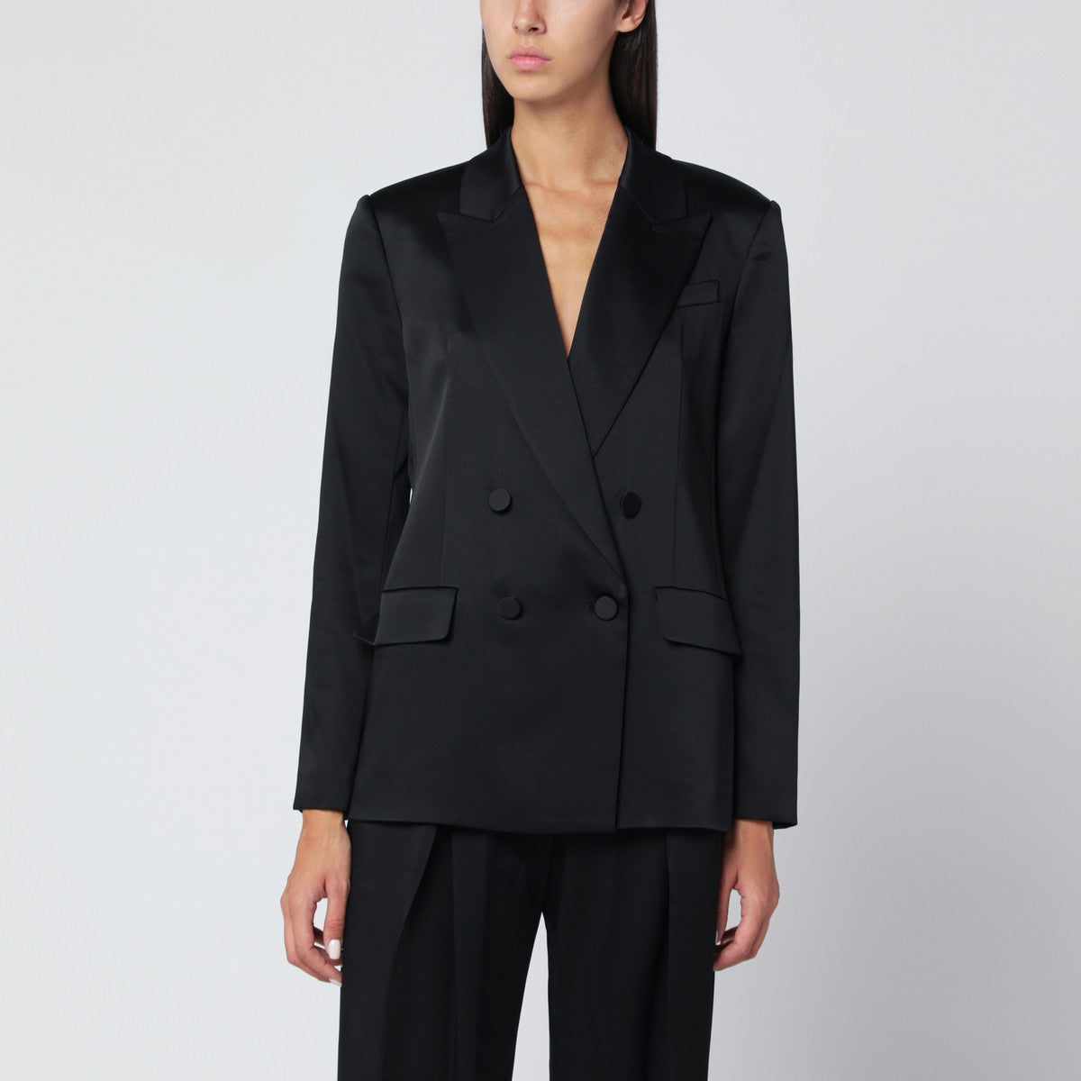 SIMKHAI Black double-breasted jacket SIMKHAI