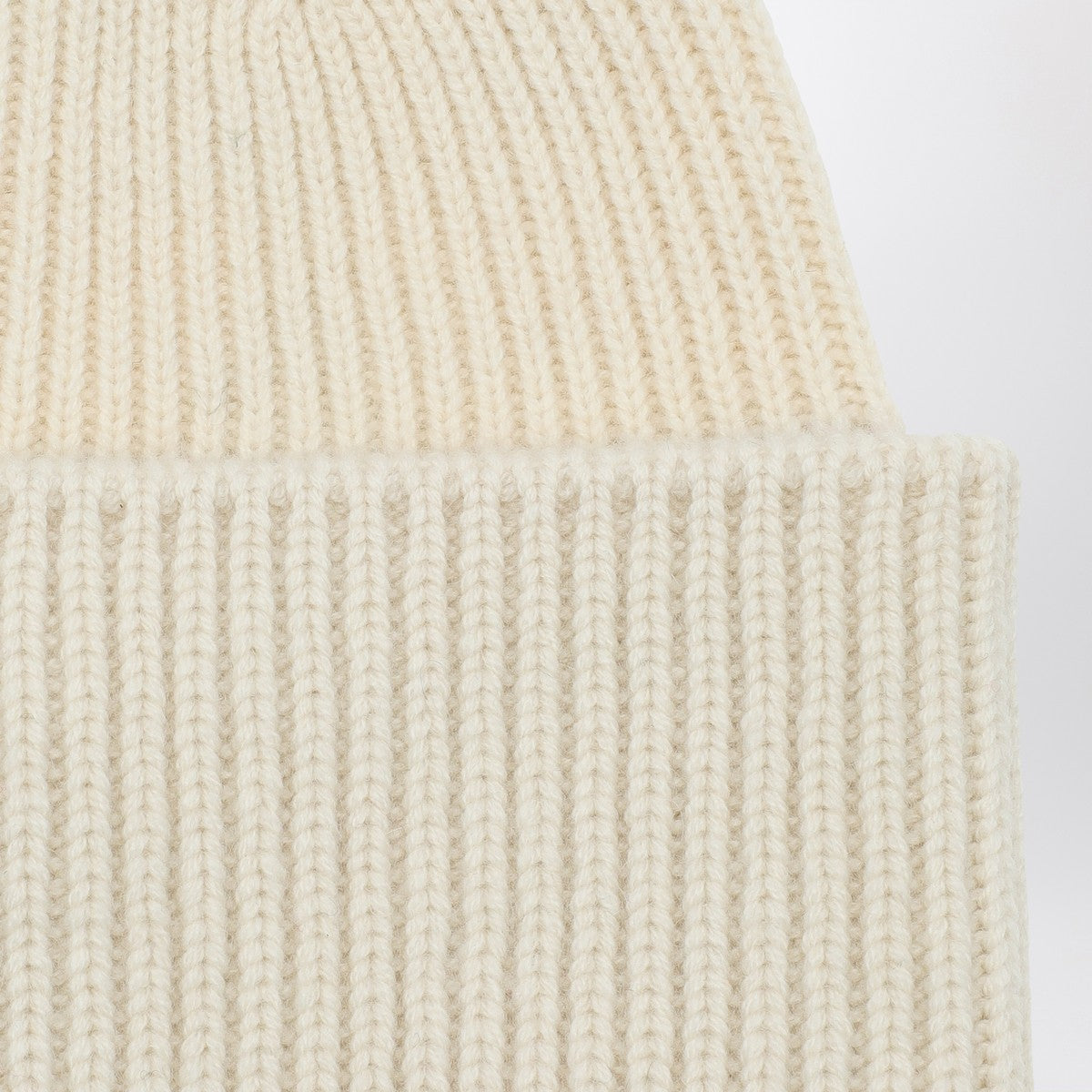 Destin White wool and cashmere beanie Destin