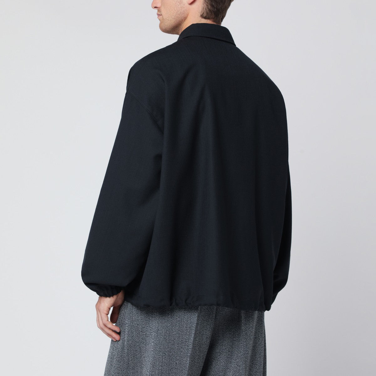 STUDIO NICHOLSON Navy blue wool shirt Studio Nicholson