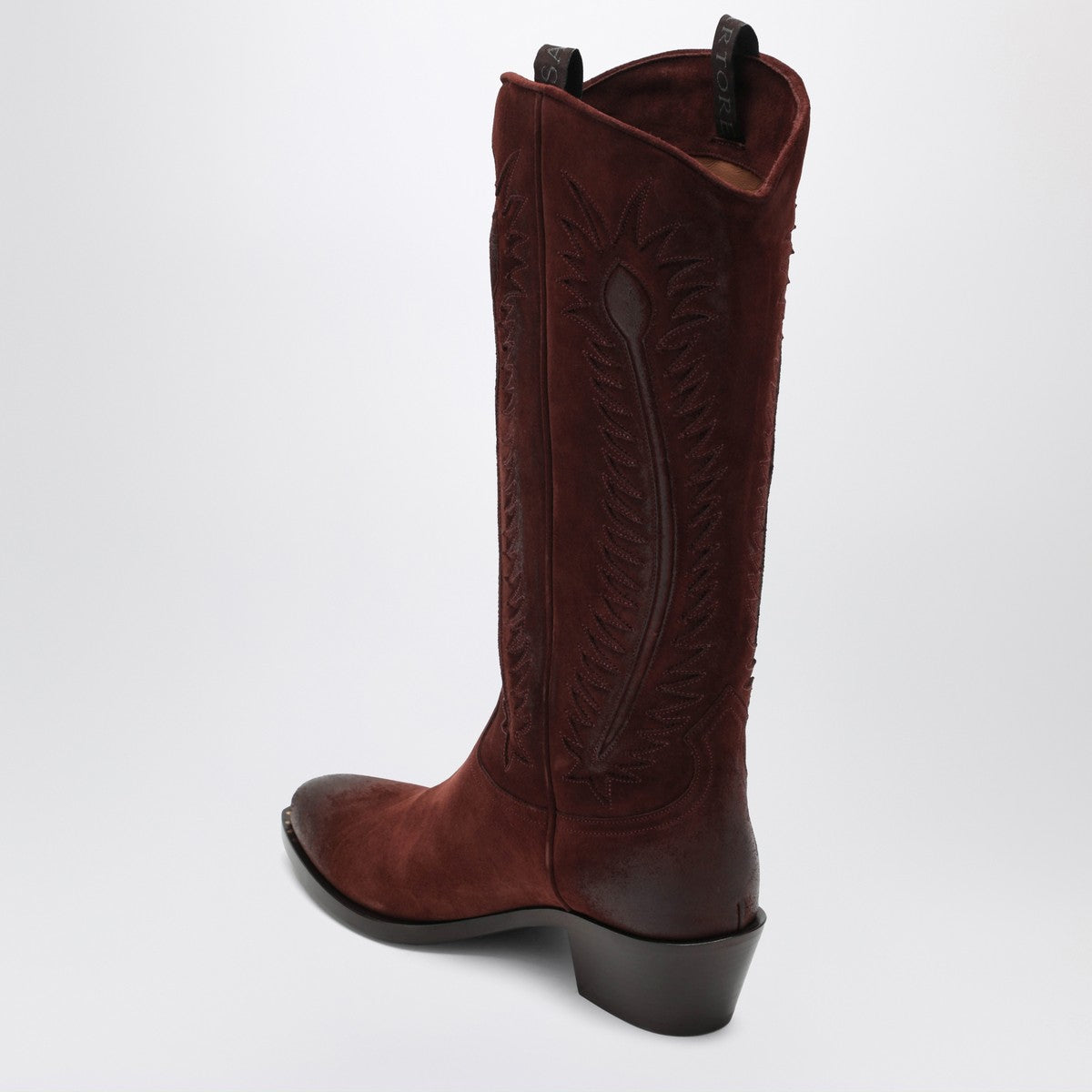 Sartore Brown suede Frida western boot Sartore