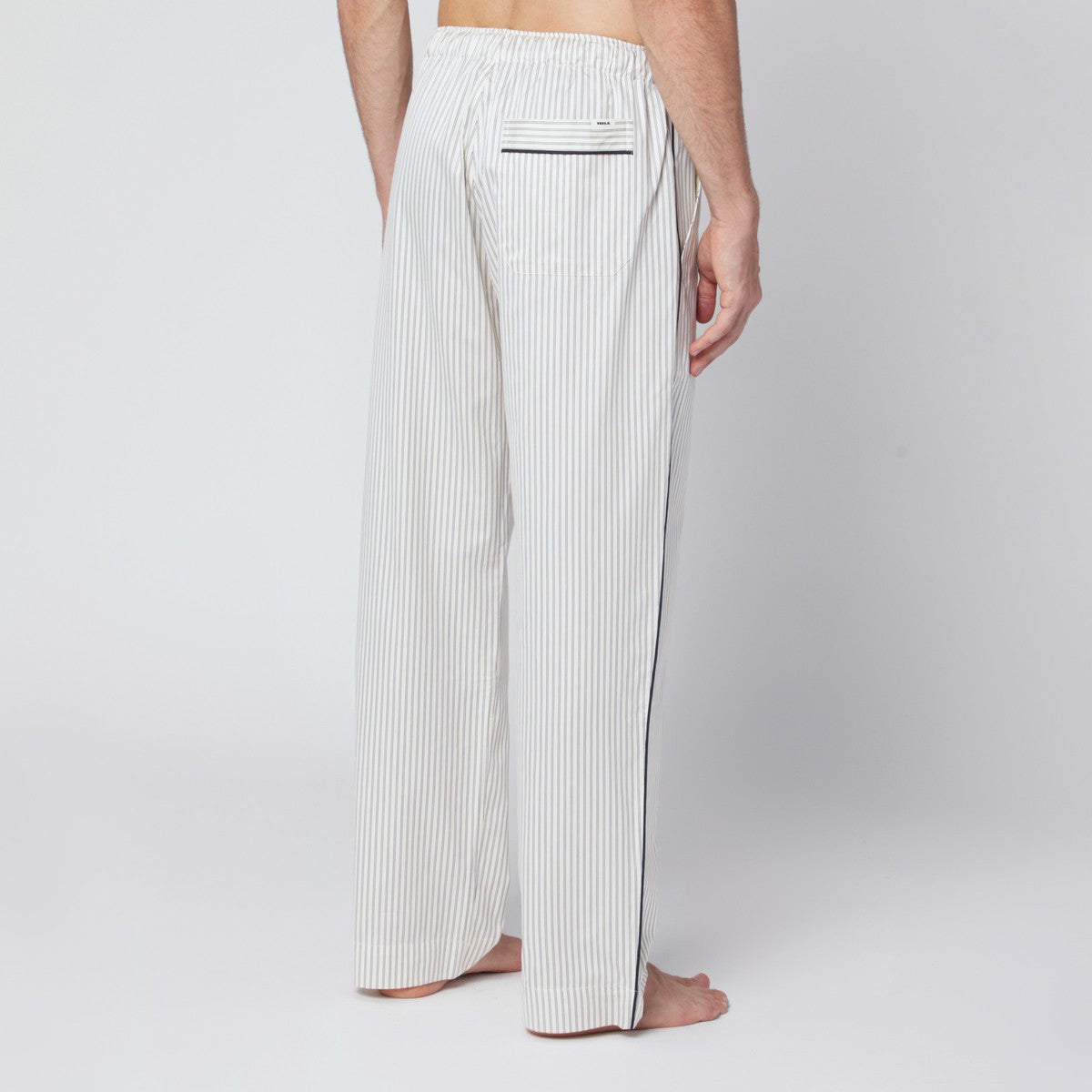 Tekla Brown and white striped pyjama trousers Tekla