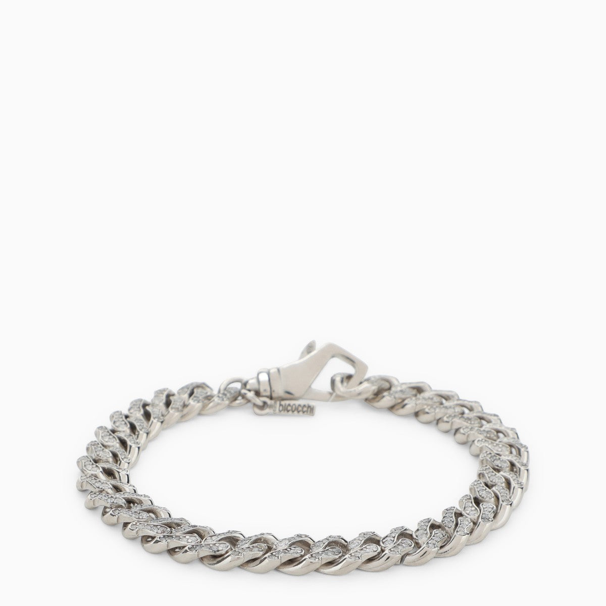 Emanuele Bicocchi Sterling silver 925 chain bracelet with small crystals Emanuele Bicocchi
