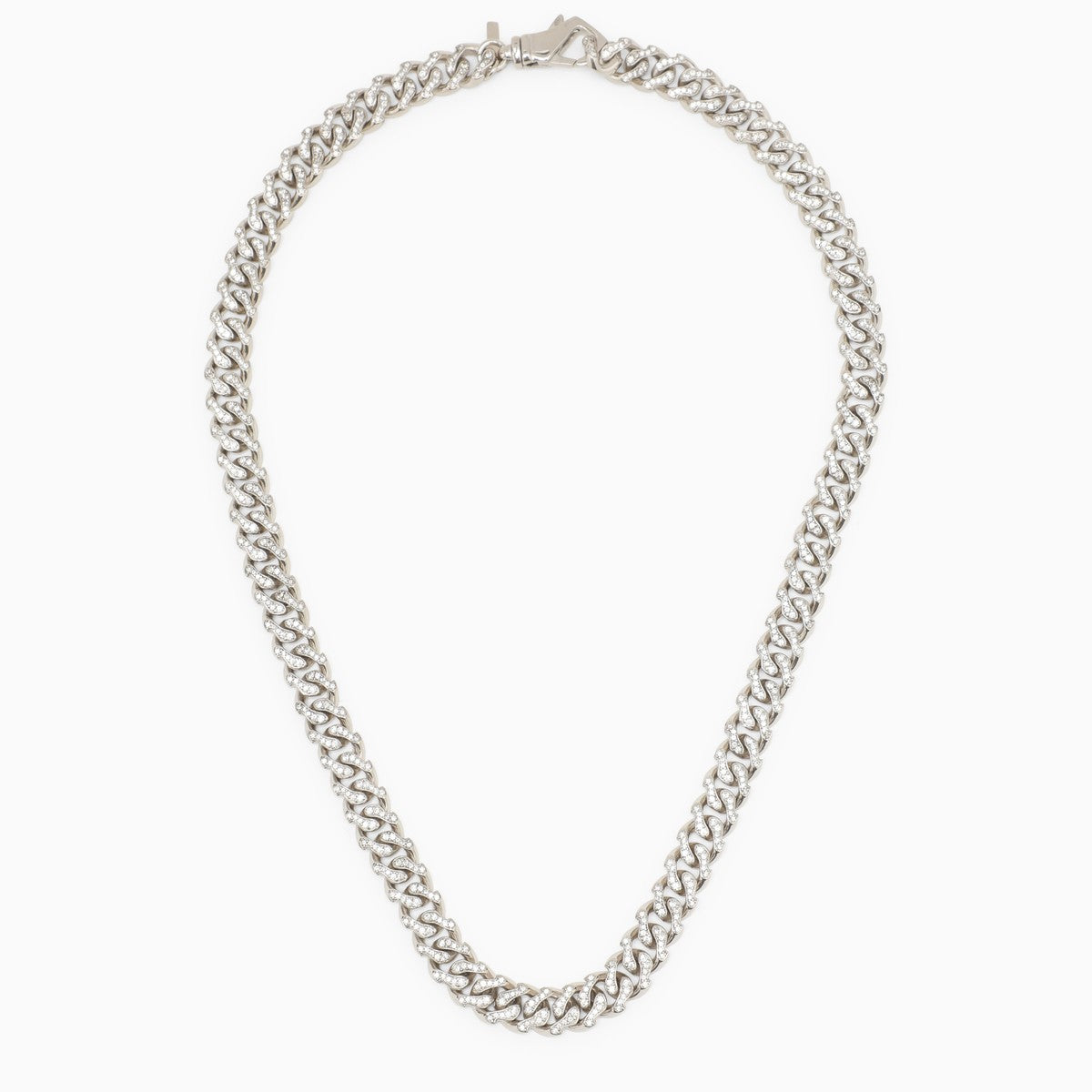 Emanuele Bicocchi 925 silver chain necklace with crystals Emanuele Bicocchi