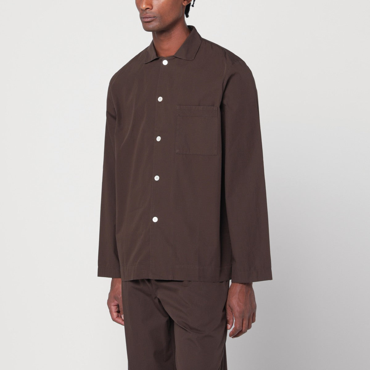 Tekla Brown pyjama shirt Tekla