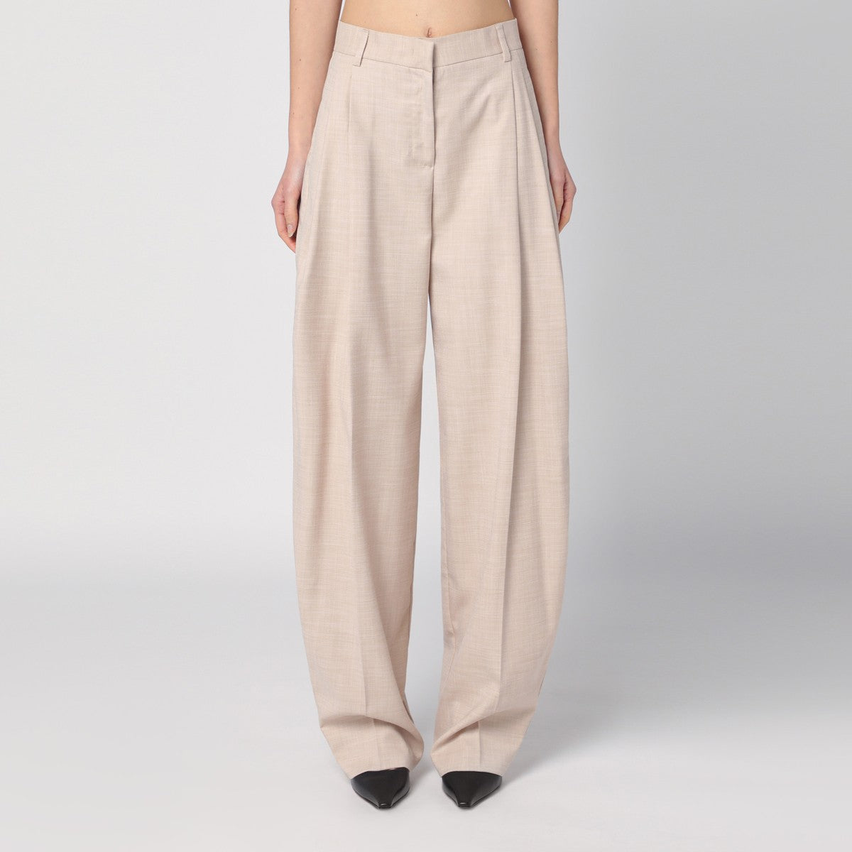 THE ANDAMANE Wide sand-coloured pants The Andamane