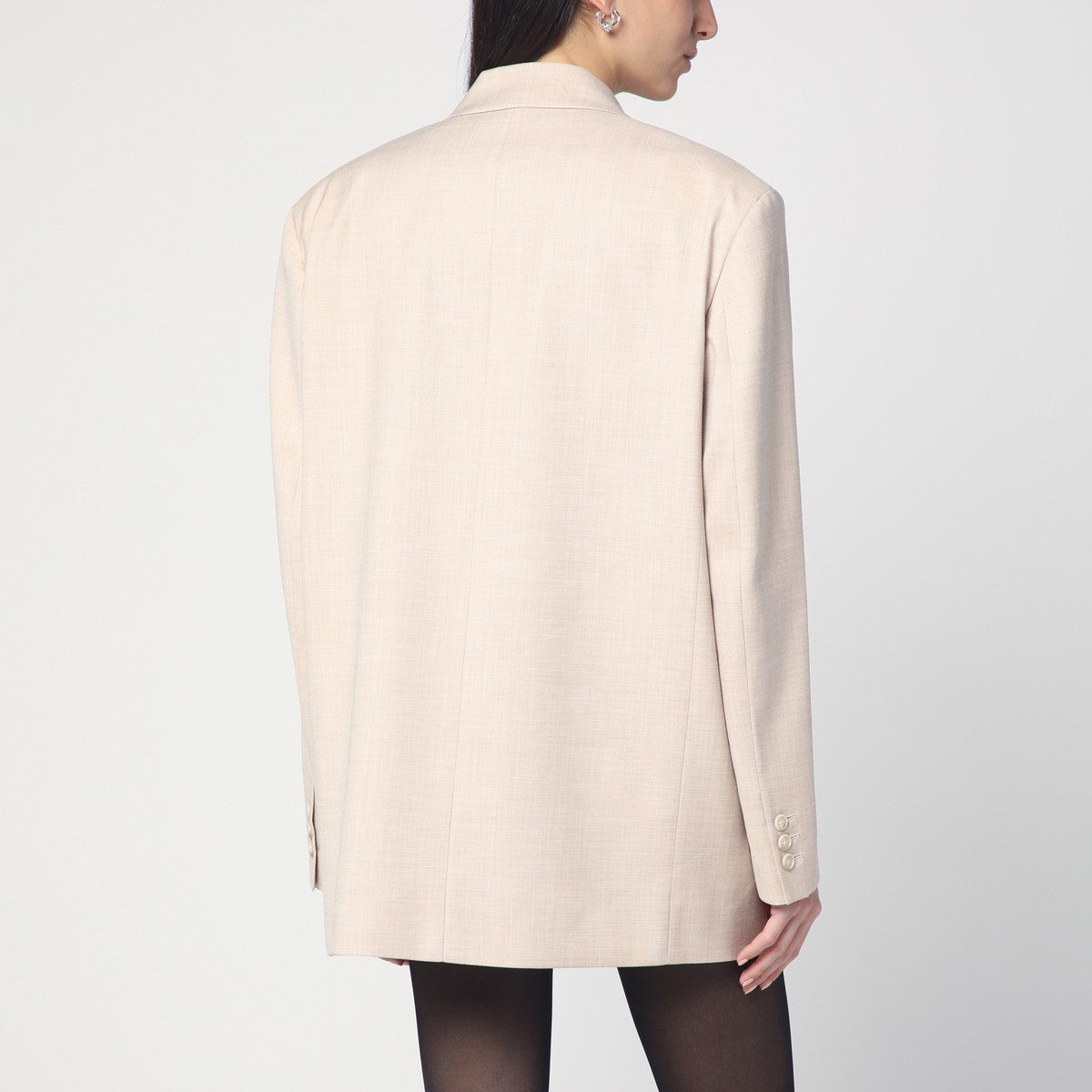 The Andamane Double-breasted sand-coloured jacket The Andamane