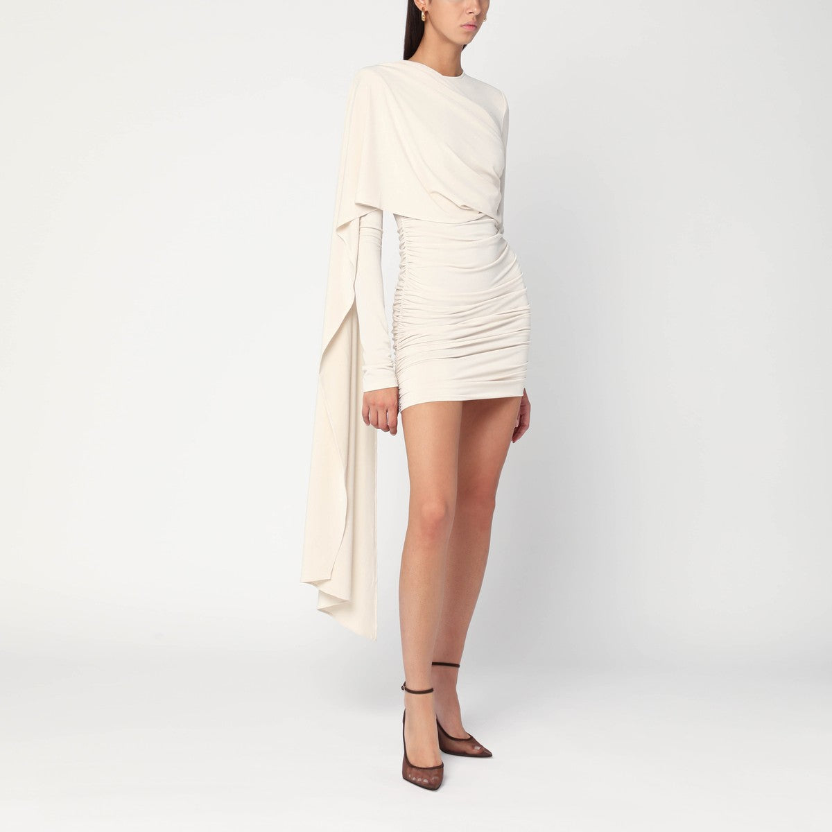 THE ANDAMANE Xenia ivory mini dress The Andamane