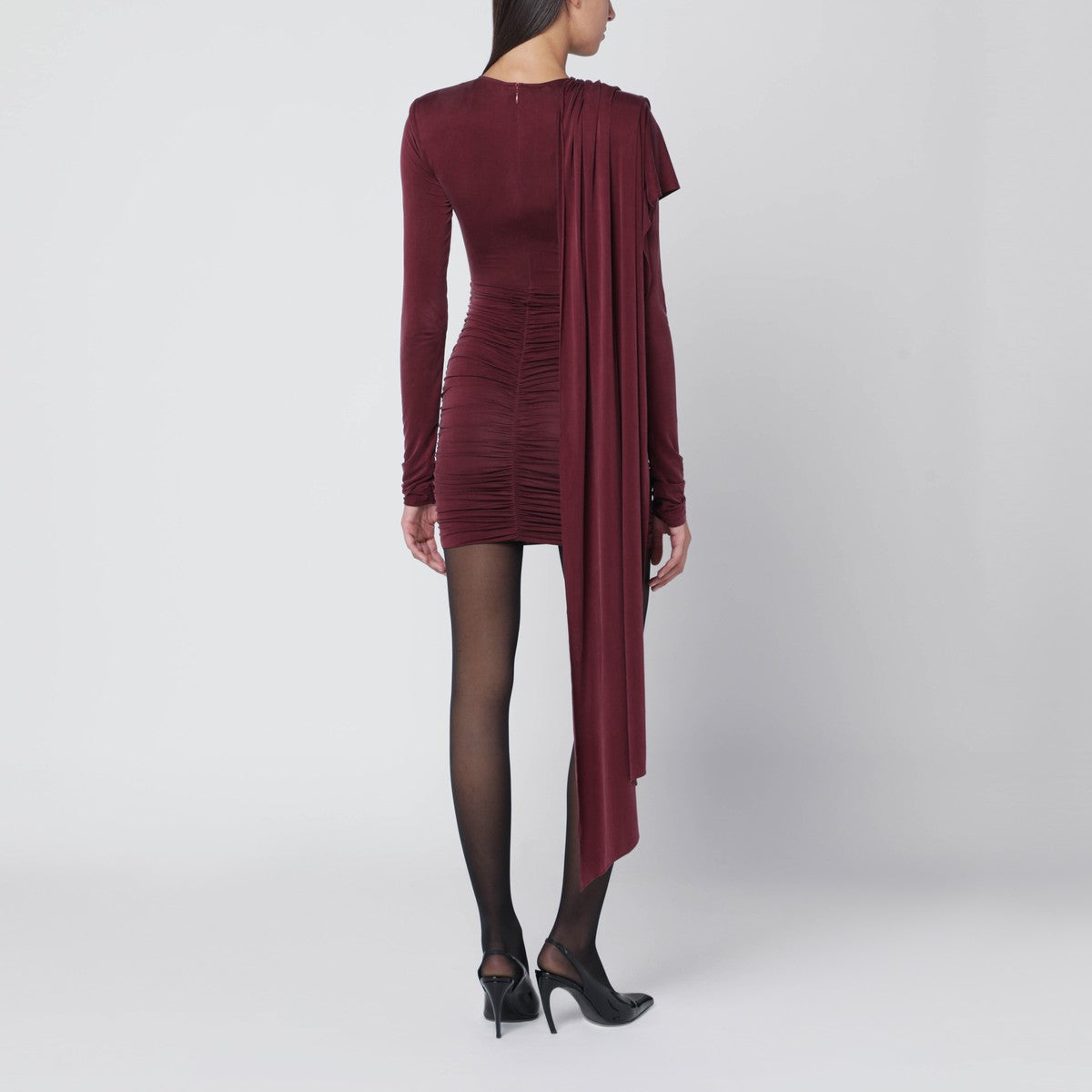 THE ANDAMANE Xenia rouge noir mini dress The Andamane