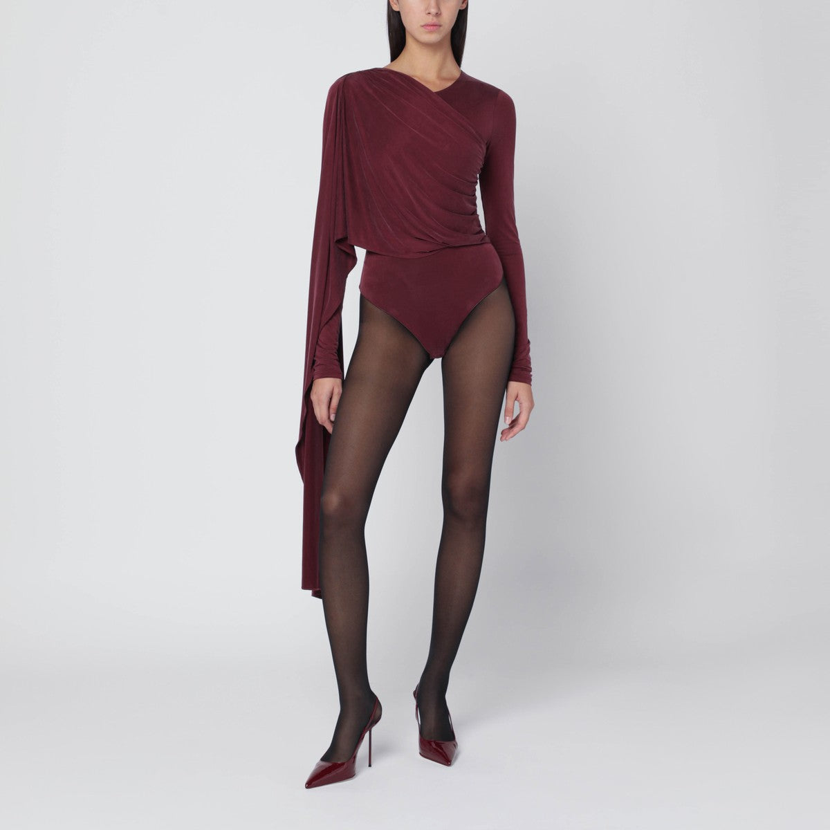 The Andamane Xenia rouge noir bodysuit The Andamane