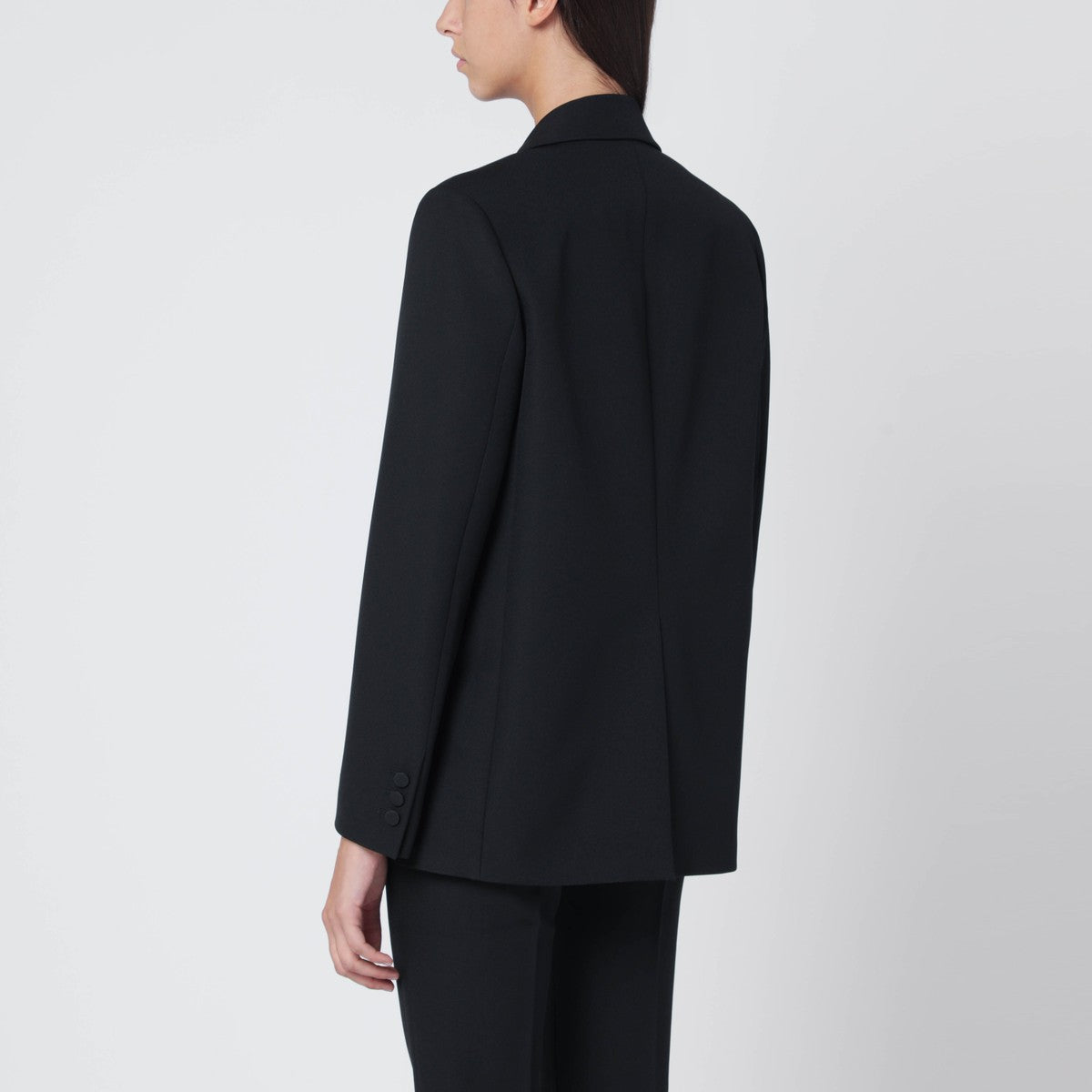 THE ANDAMANE Black Guia single-breasted jacket The Andamane