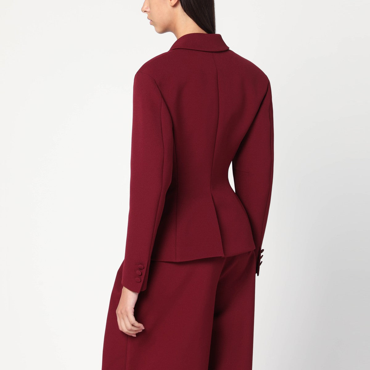 THE ANDAMANE Burgundy single-breasted jacket The Andamane