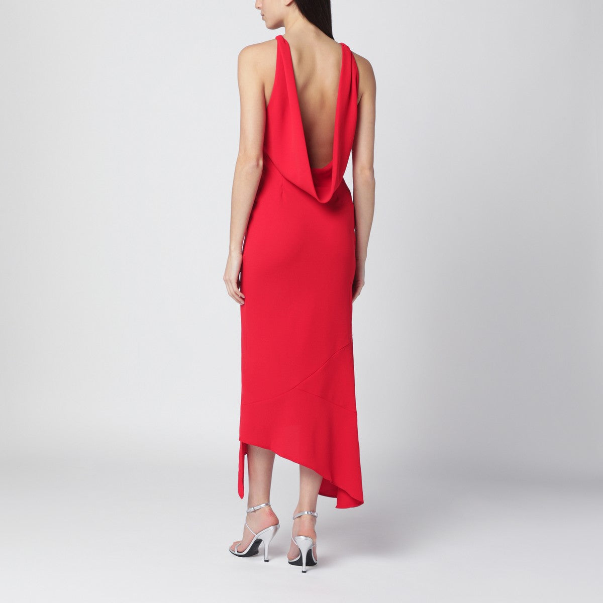 The Andamane Red Carmen open-back dress The Andamane