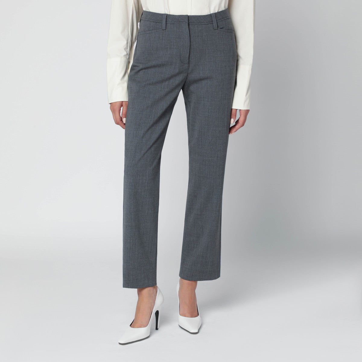 TheLatest Grey wool-blend trousers TheLatest