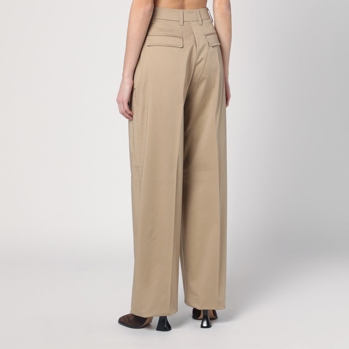 TheLatest Wide sand-coloured Axel trousers TheLatest